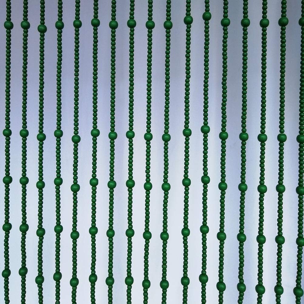 31 Strands Wood Beaded Curtain for Doorways and Room Dividers