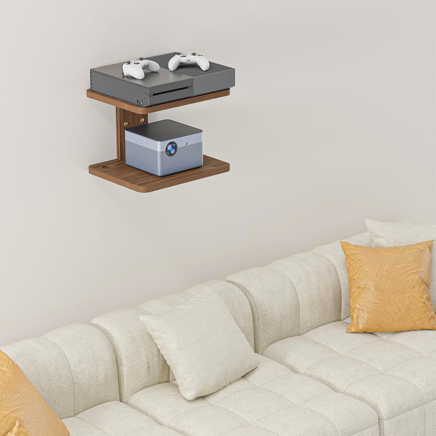WALI Floating TV Shelf 2 Shelves 22lbs Weight Capacity
