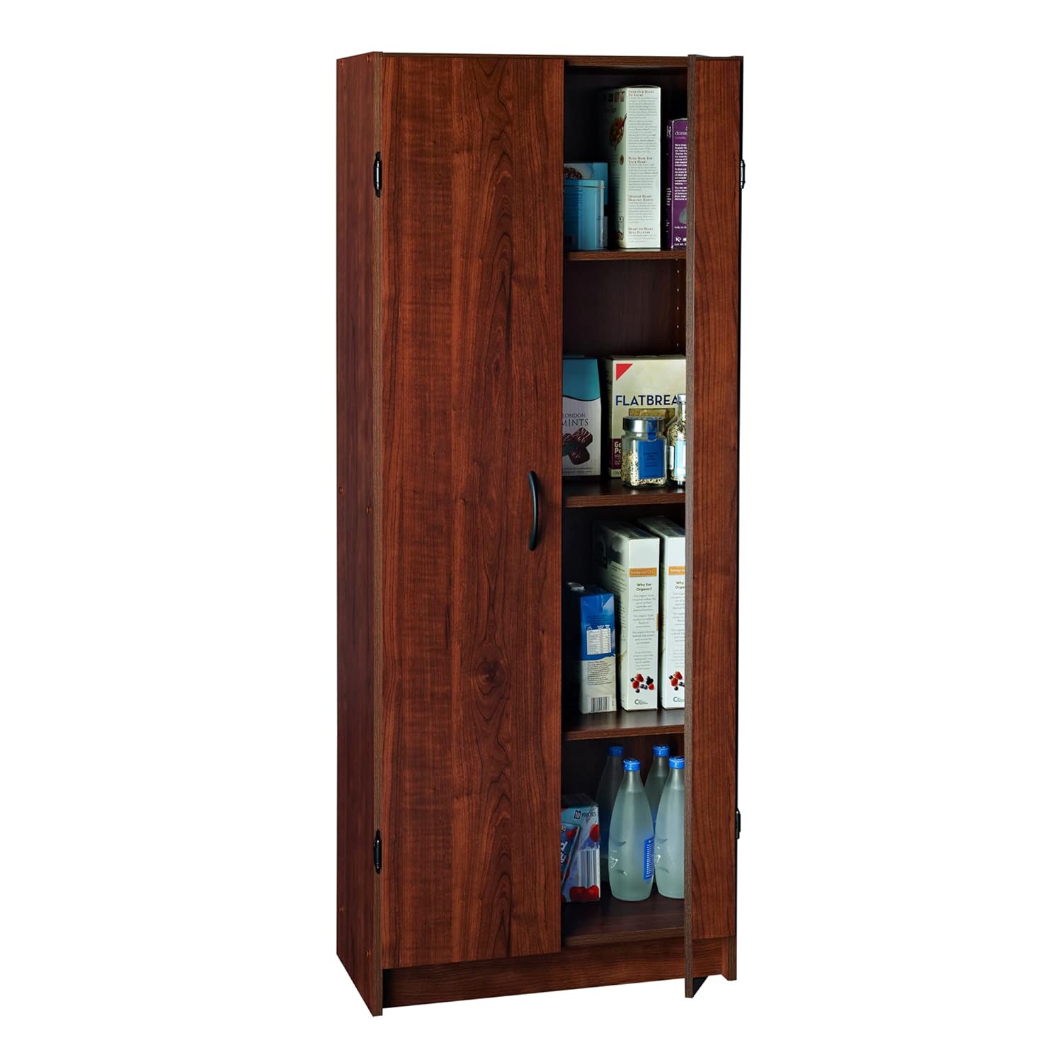 ClosetMaid Dark Cherry Pantry Cabinet with 2 Doors and Adjustable Shelves