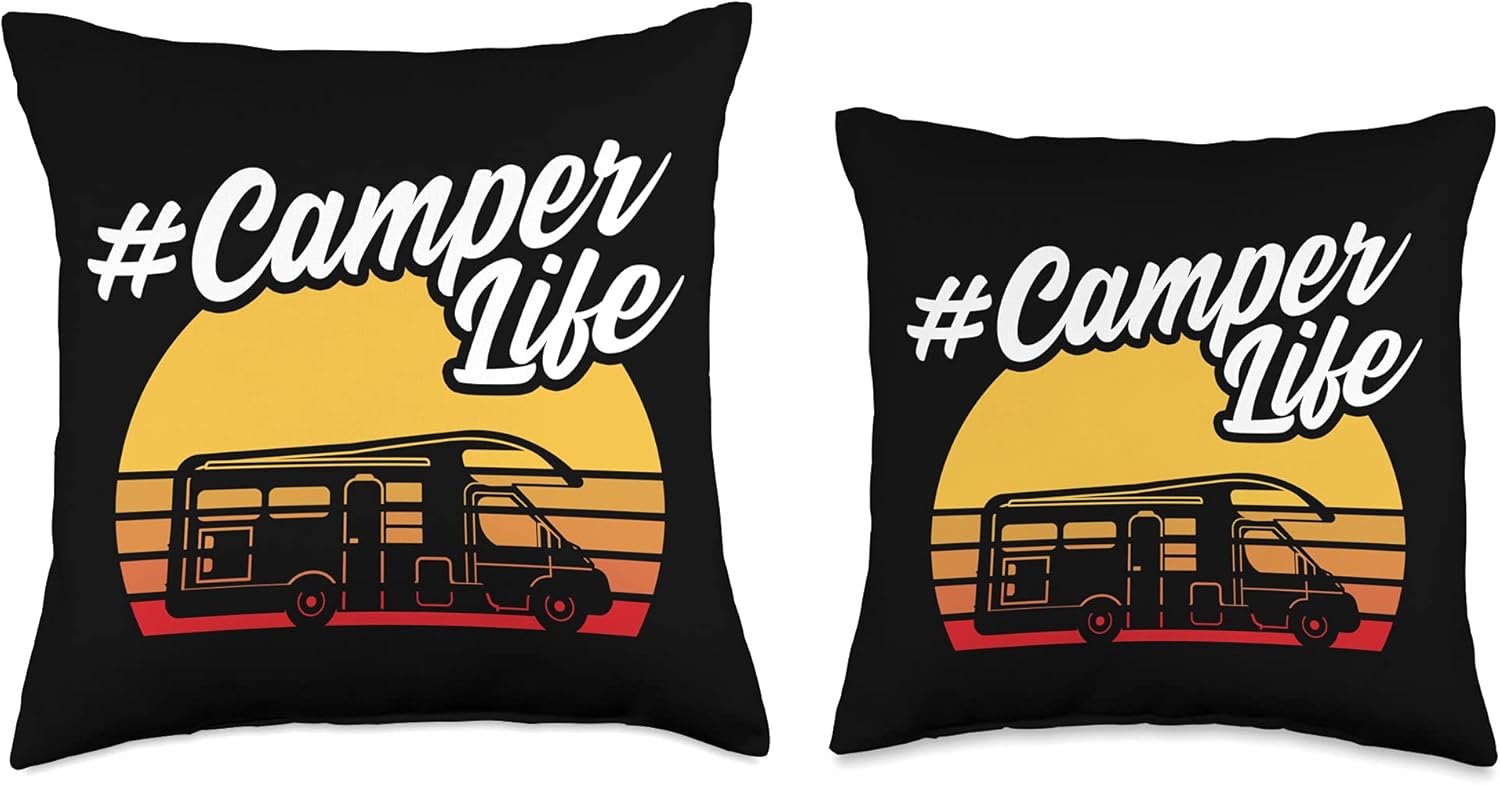 Funny Camping Sayings RV Throw Pillow