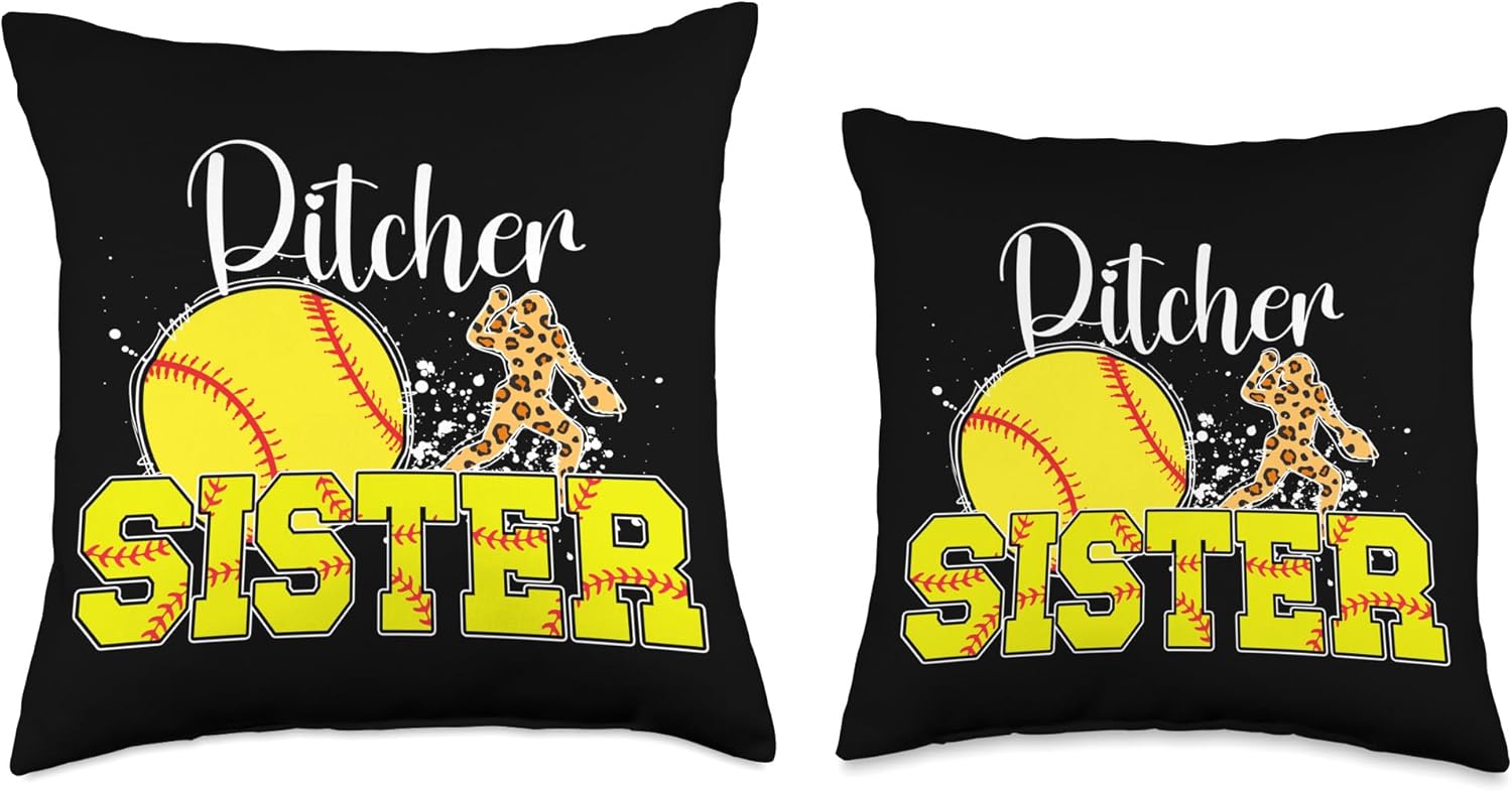Softball Pitcher Sister Throw Pillow