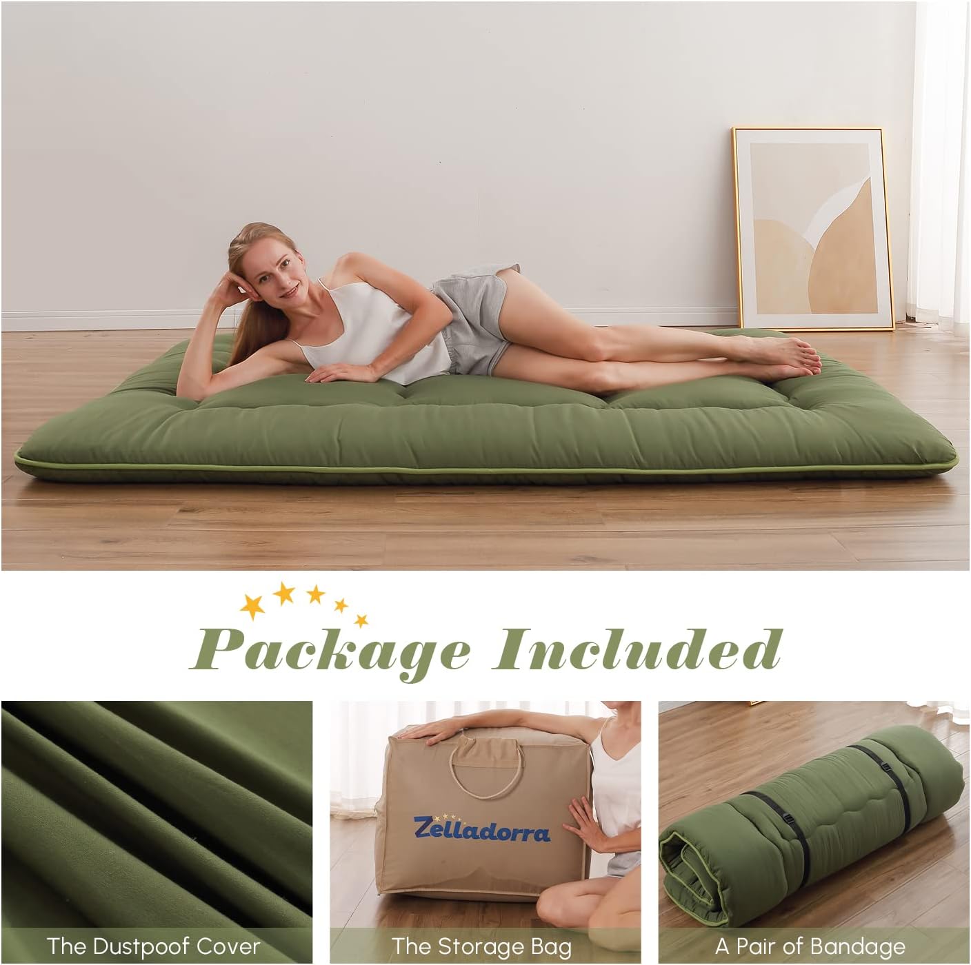 Zelladorra Japanese Floor Mattress Twin Size