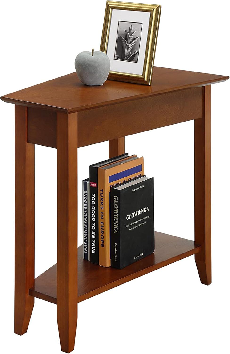 Convenience Concepts American Heritage Wedge End Table 24 Classic Storage Shelf