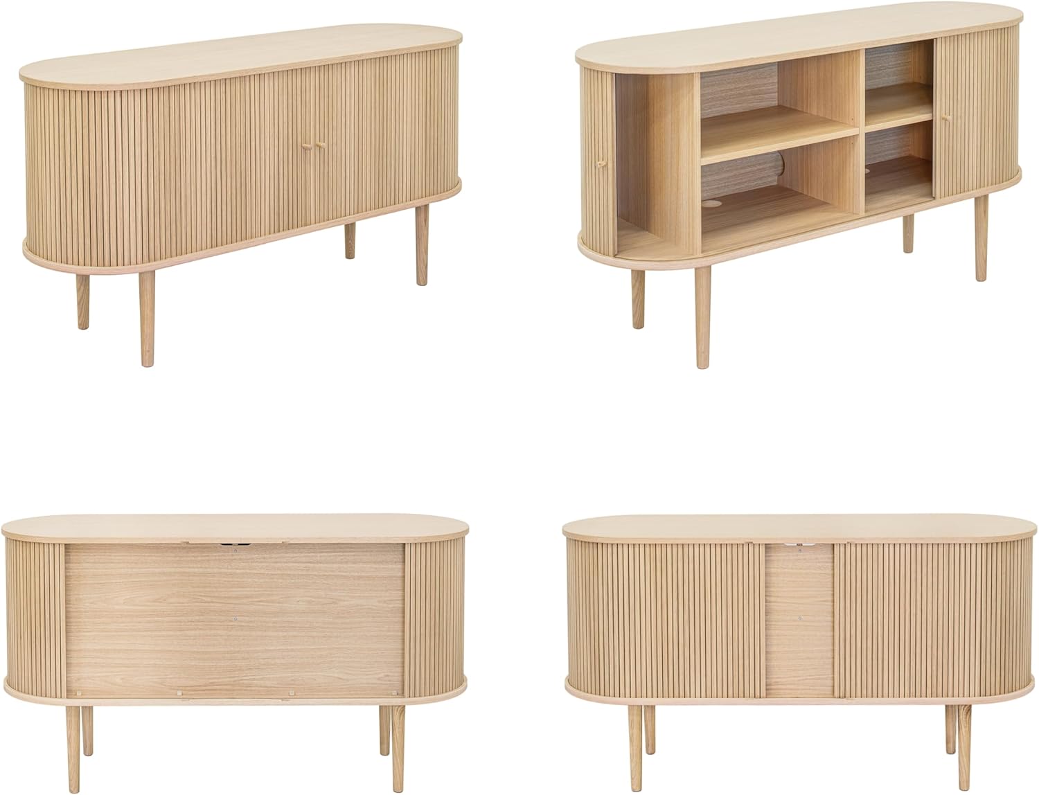 WERMO 55 Inch Sideboard Storage Cabinet with Doors and Shelves