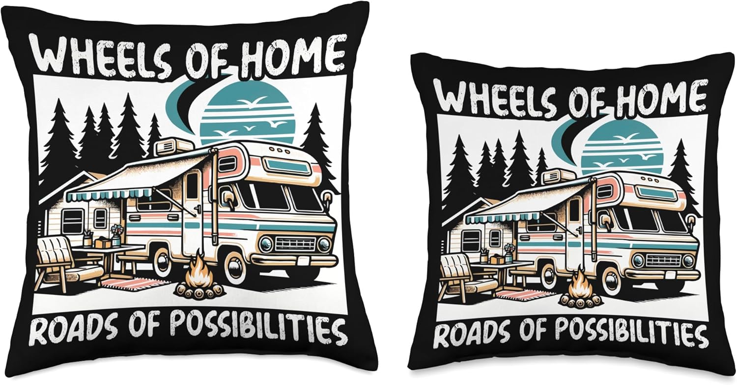 Mobile Home Throw Pillow for Motorhome and Trailer