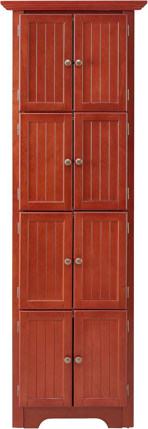 Vierniya Corner Storage Cabinet with 4-Tier Adjustable Shelves