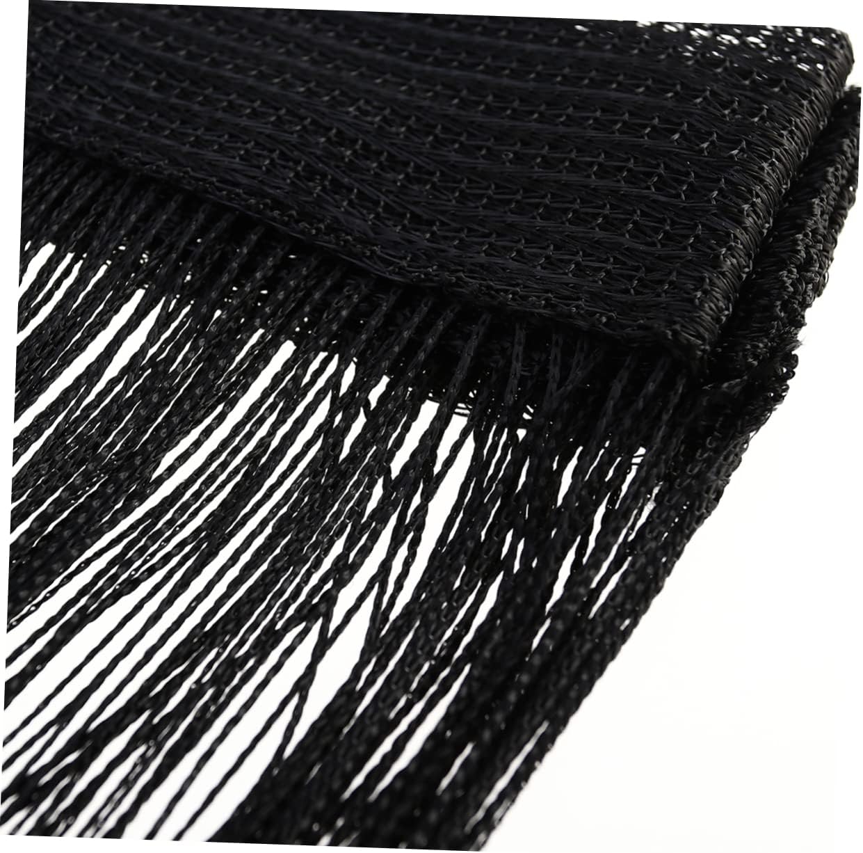 Rod Type Line Curtain Tassel Valance for Room Dividers Black String Curtain for Decor