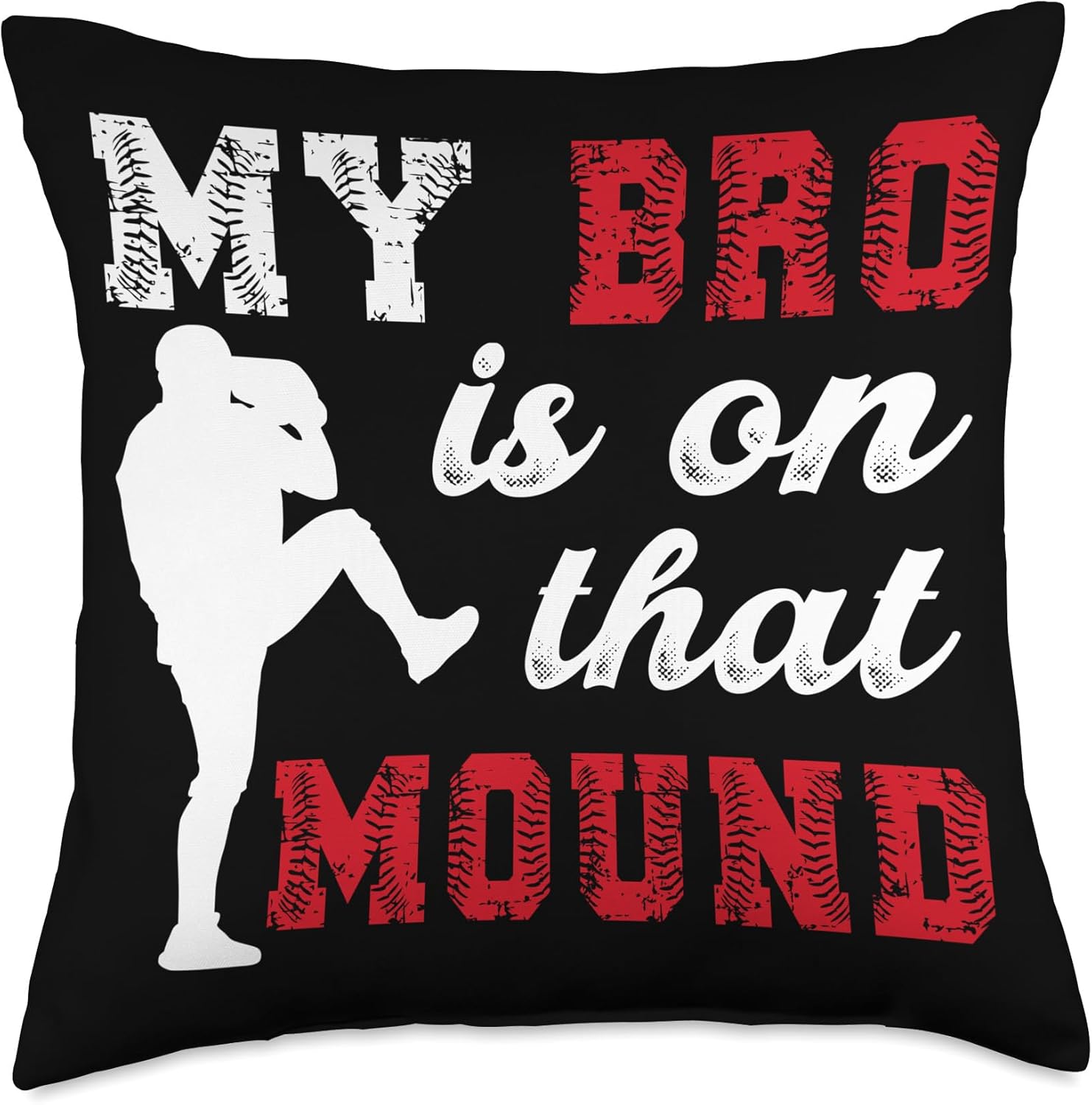 Baseball Pitcher Sister Throw Pillow 1