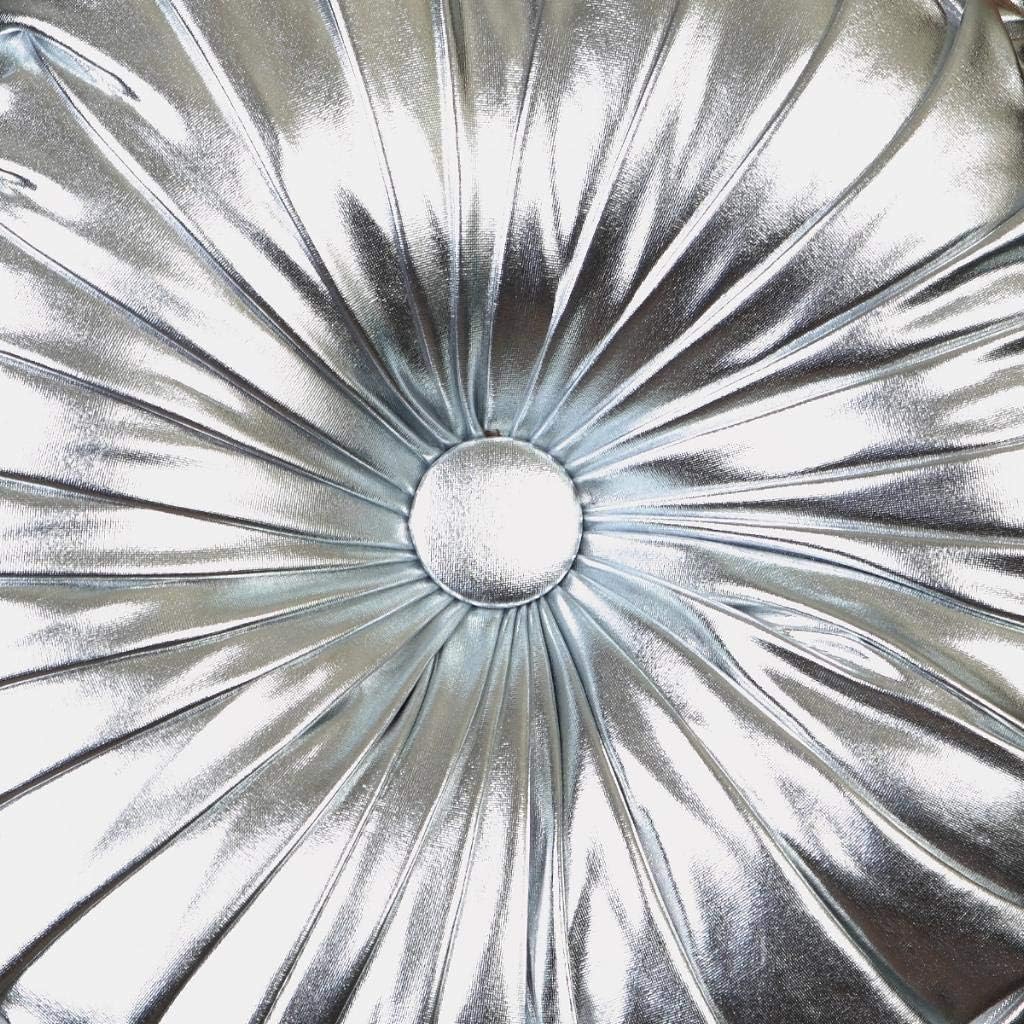 DleDan Soft Shiny Silver Decorative Throw Pillow