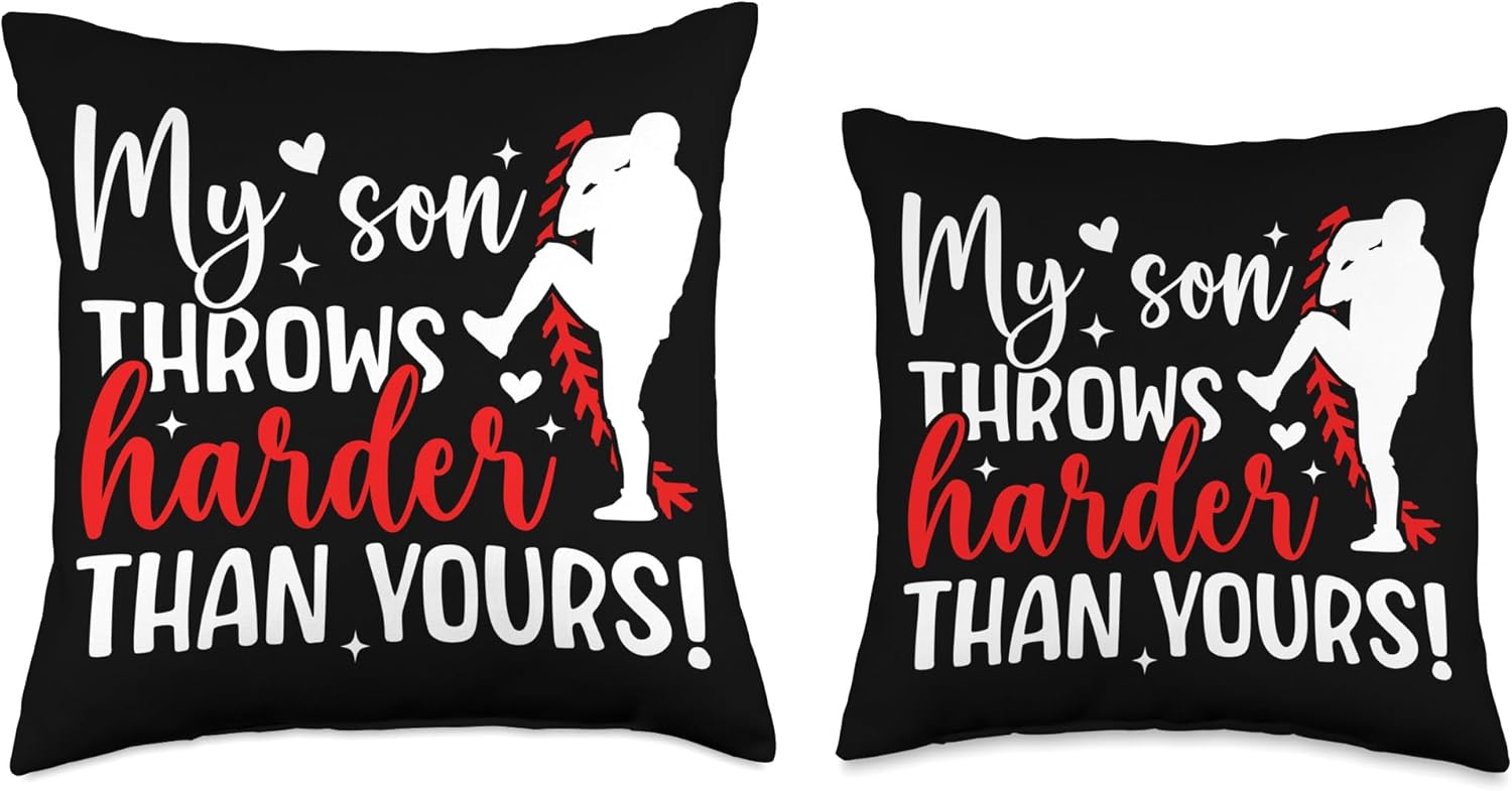 Baseball Pitcher Mom Throw Pillow For Mothers Day 1