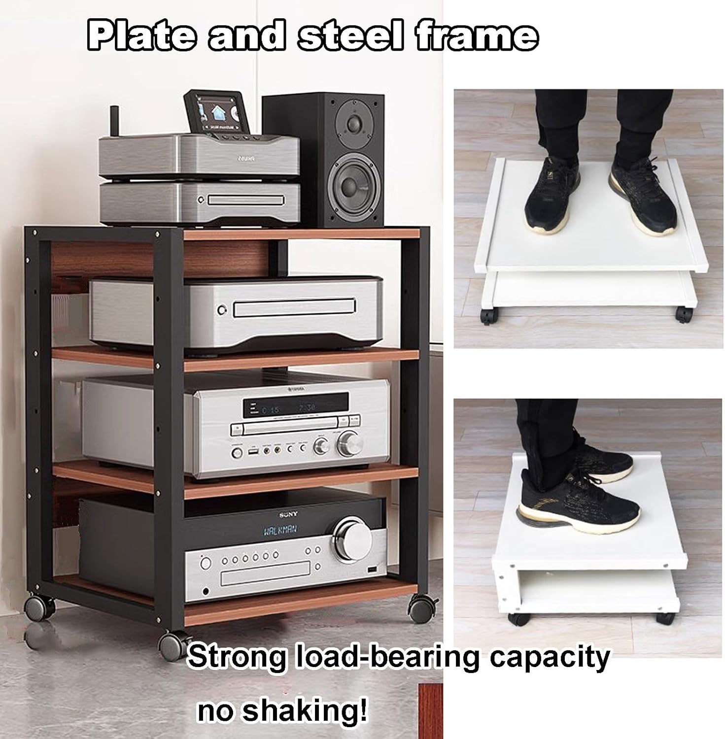 3 Tier Adjustable Video Rack Cabinet for Home Office