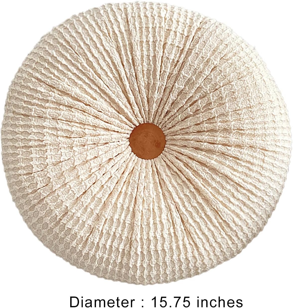 Boho Round Throw Pillow 1575in Off Peach