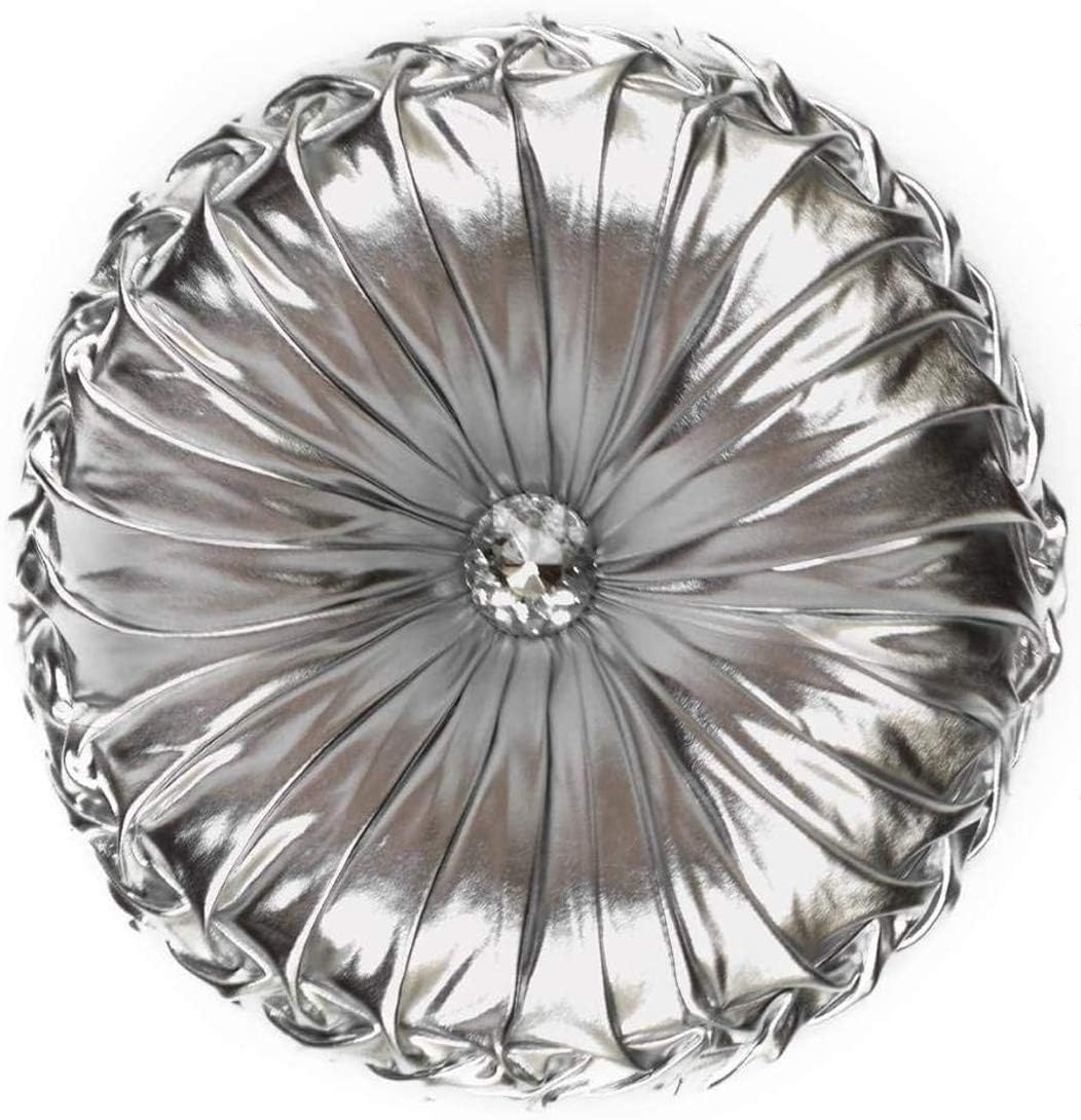 DleDan Soft Shiny Silver Decorative Throw Pillow