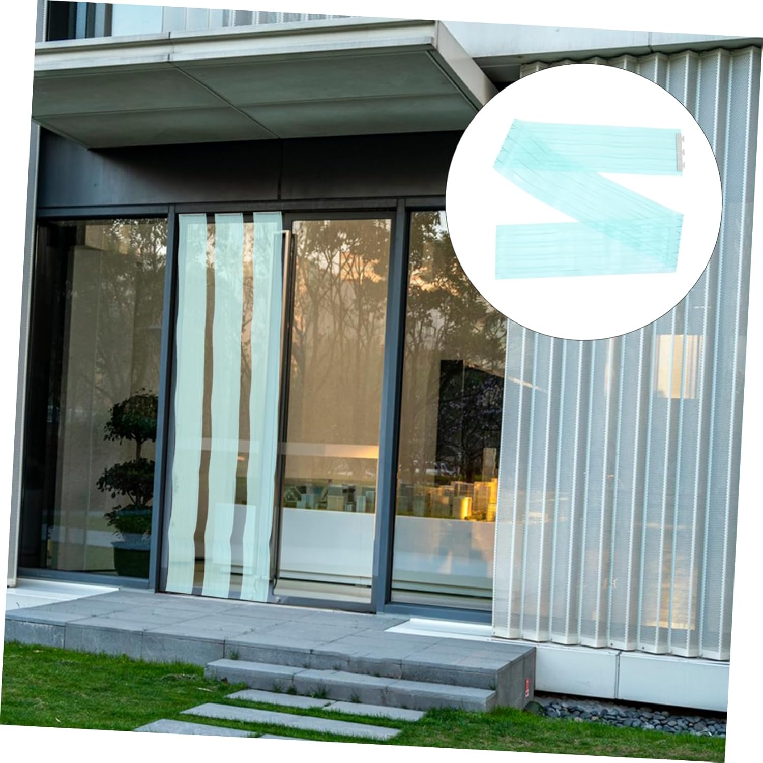 1set Transparent PVC Door Curtain for Home and Commercial Use
