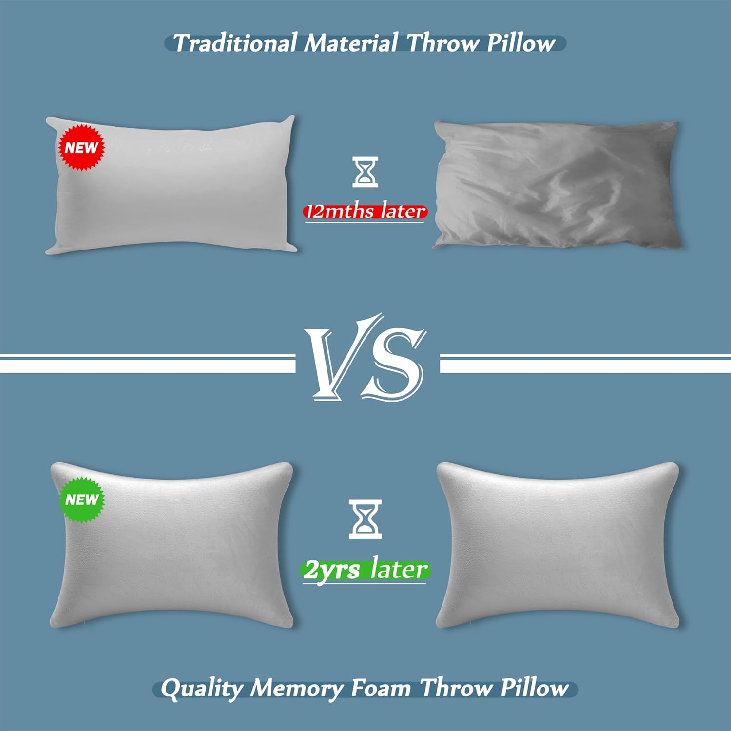 AM AEROMAX 12 x 20 Pillow Insert Pack of 2