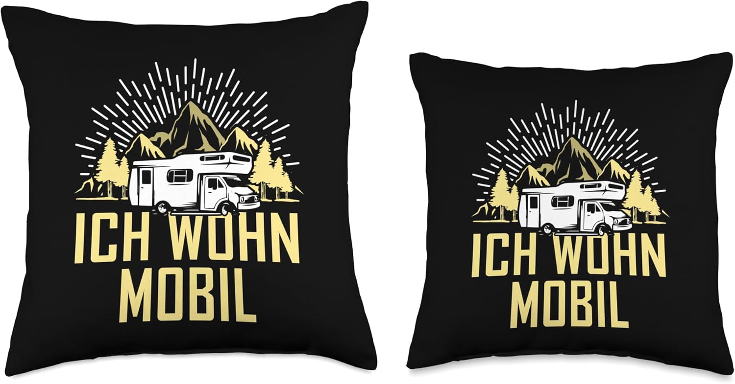 I Live Mobile Funny Saying Throw Pillow 16x16 Multicolor