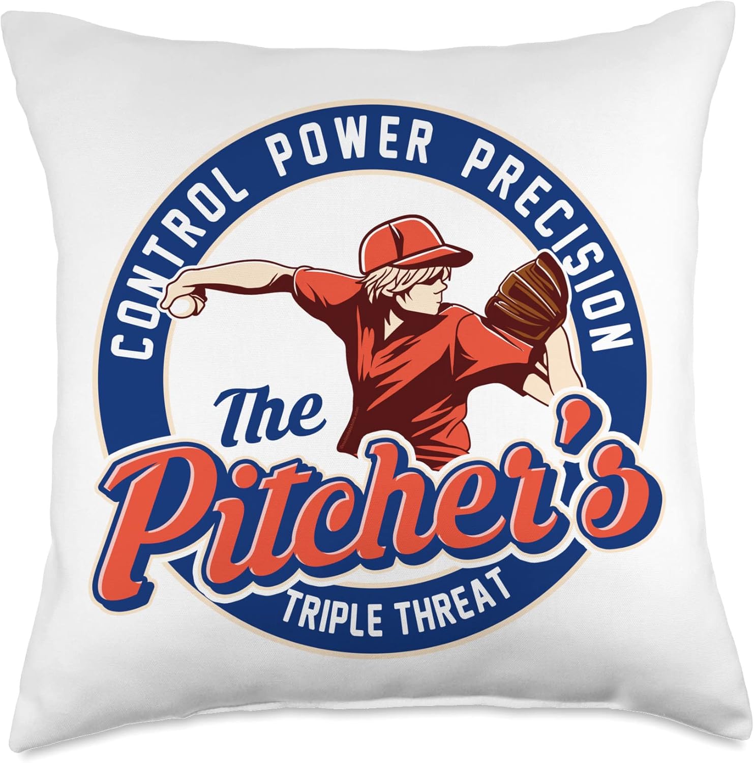 Pitchers Triple Threat Throw Pillow for Baseball Fans