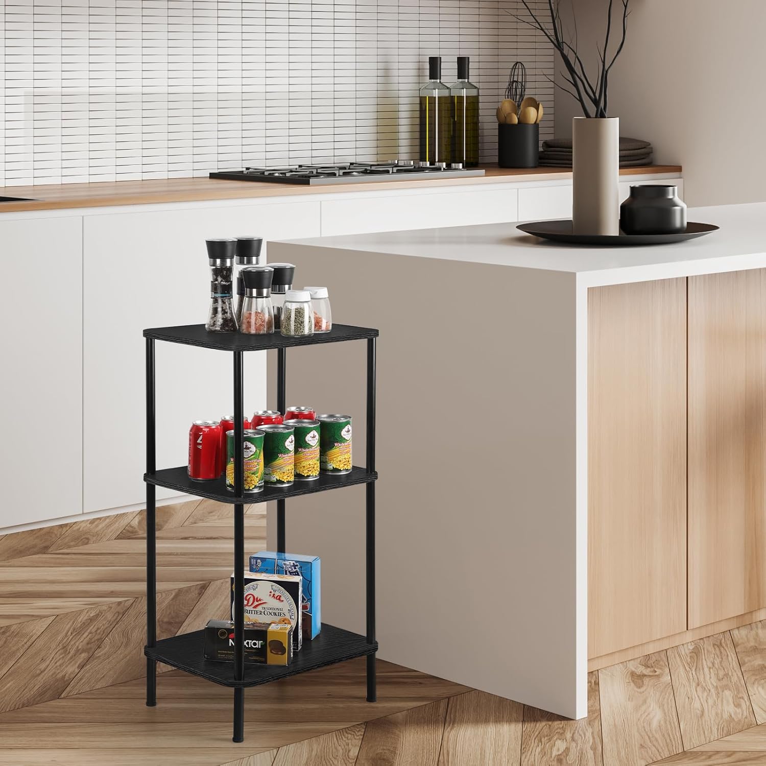 BTY 3 Tier Tall Side Table for Small Spaces