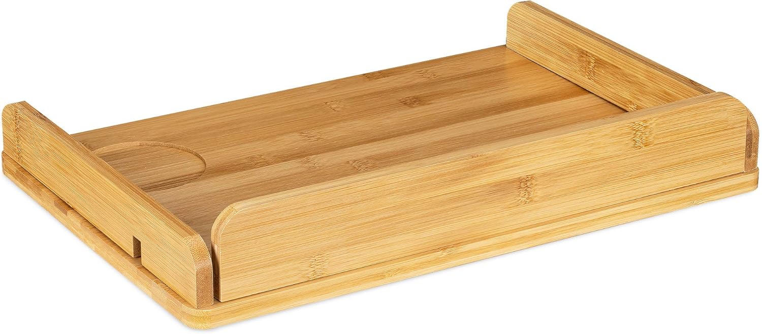 Navaris Bedside Shelf Bamboo Nightstand