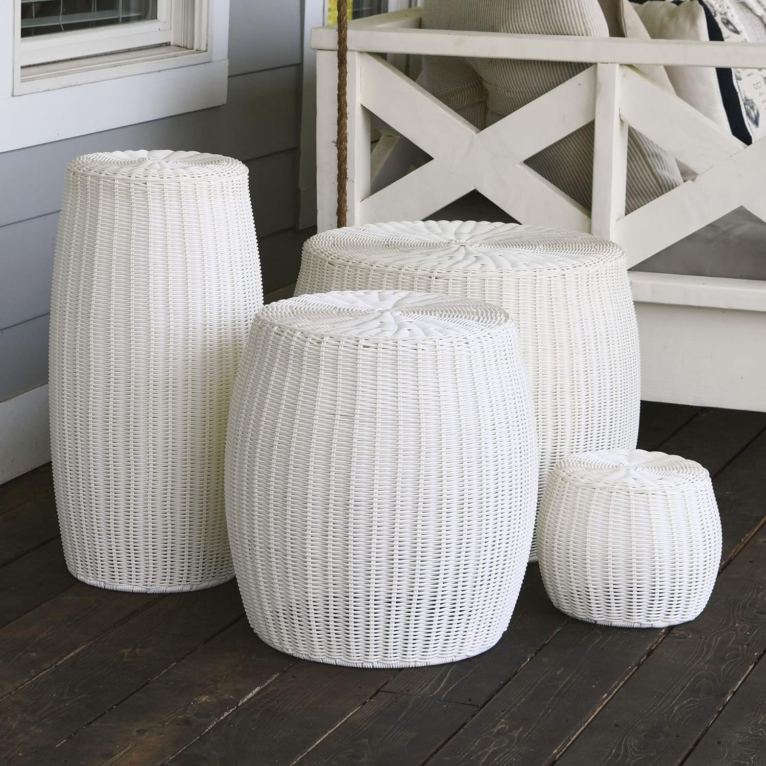 Household Essentials Tall Resin Pedestal White