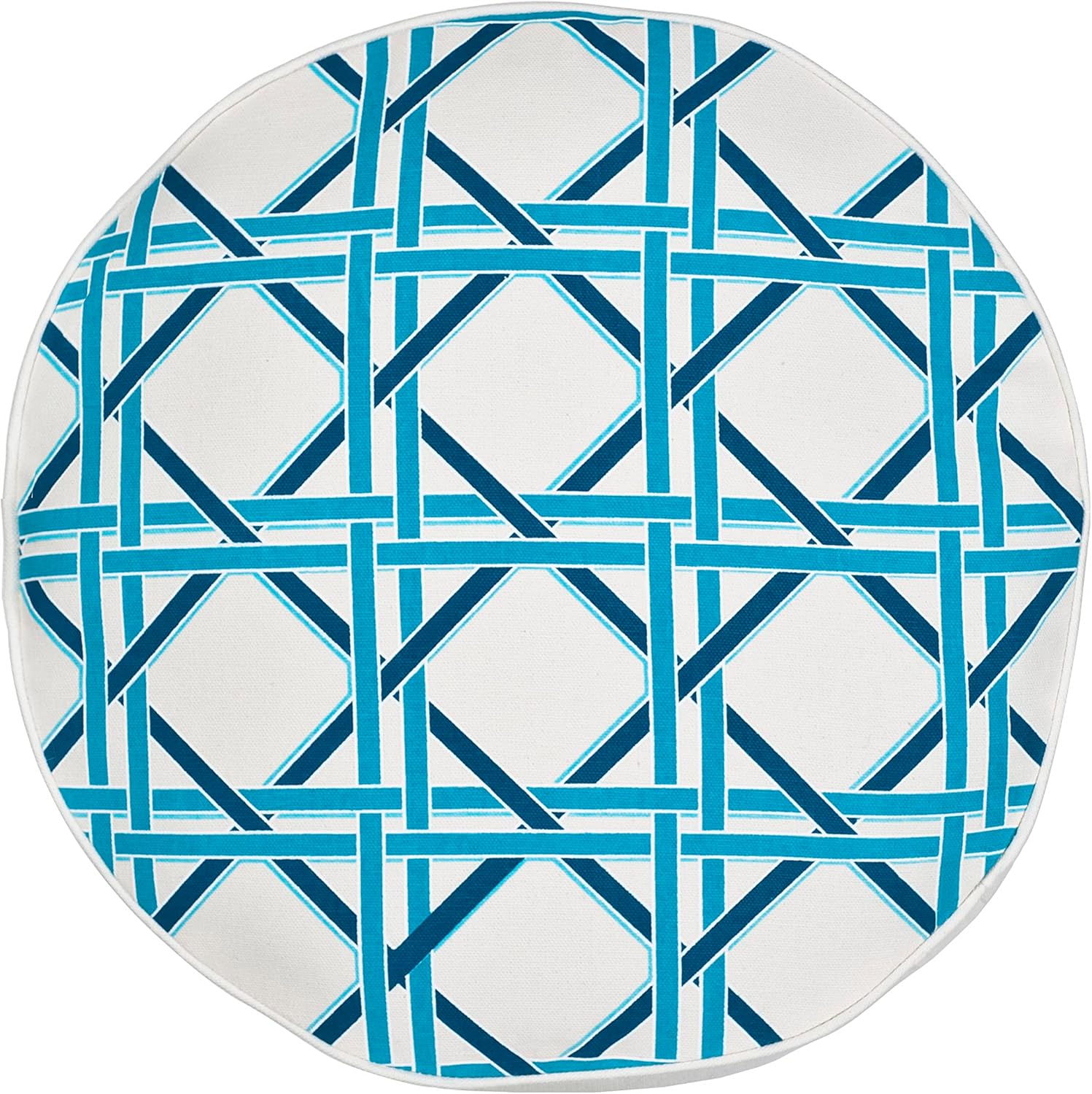 Greendale Home Fashions 15in Round Throw Pillow Turquoise Cane