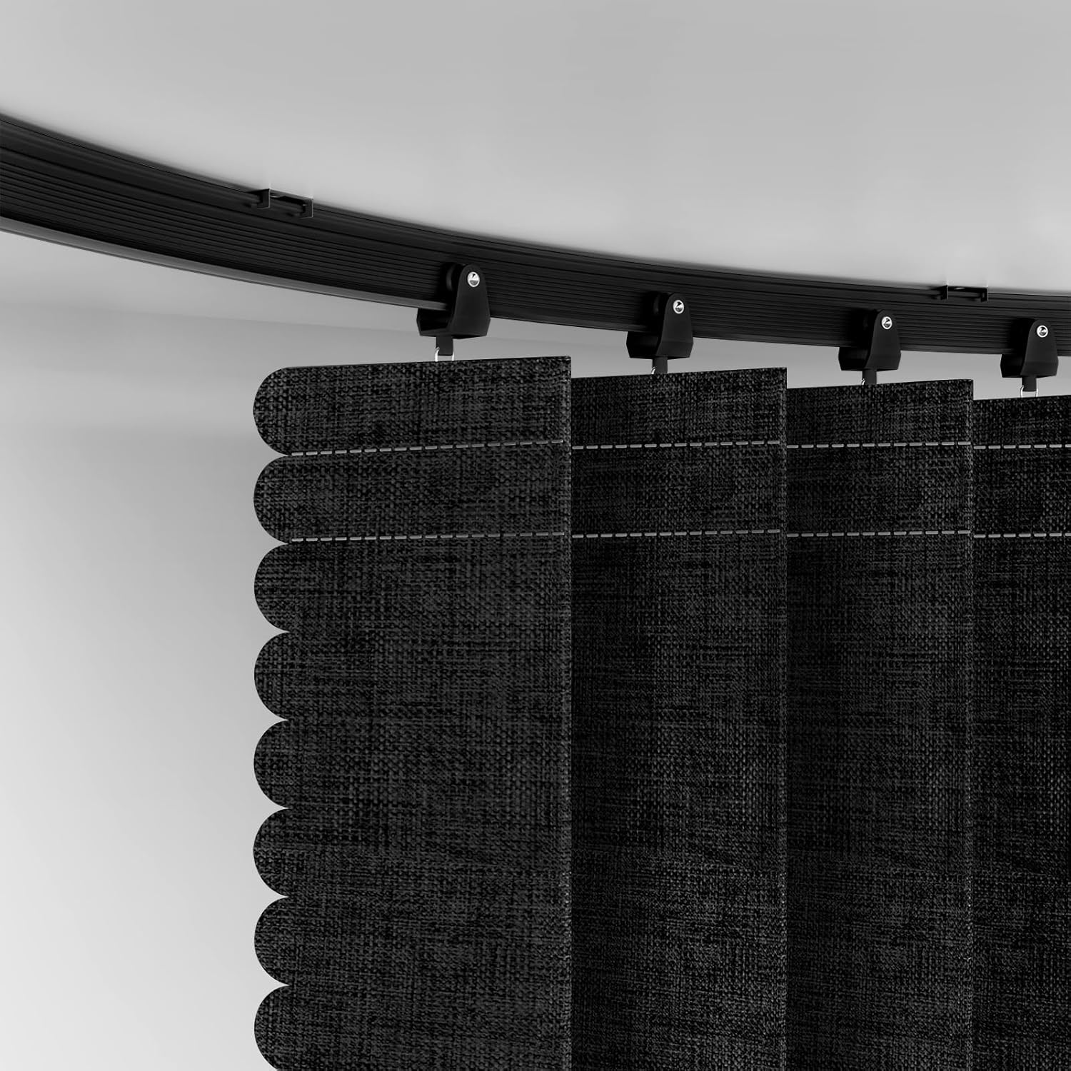 AJAZZ Blackout Accordion Room Divider Curtains