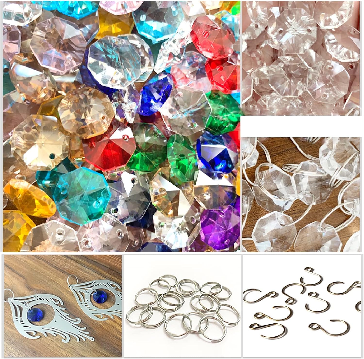 ZHANGQINGXIU Crystal Beaded Curtain for Home Decor and Parties