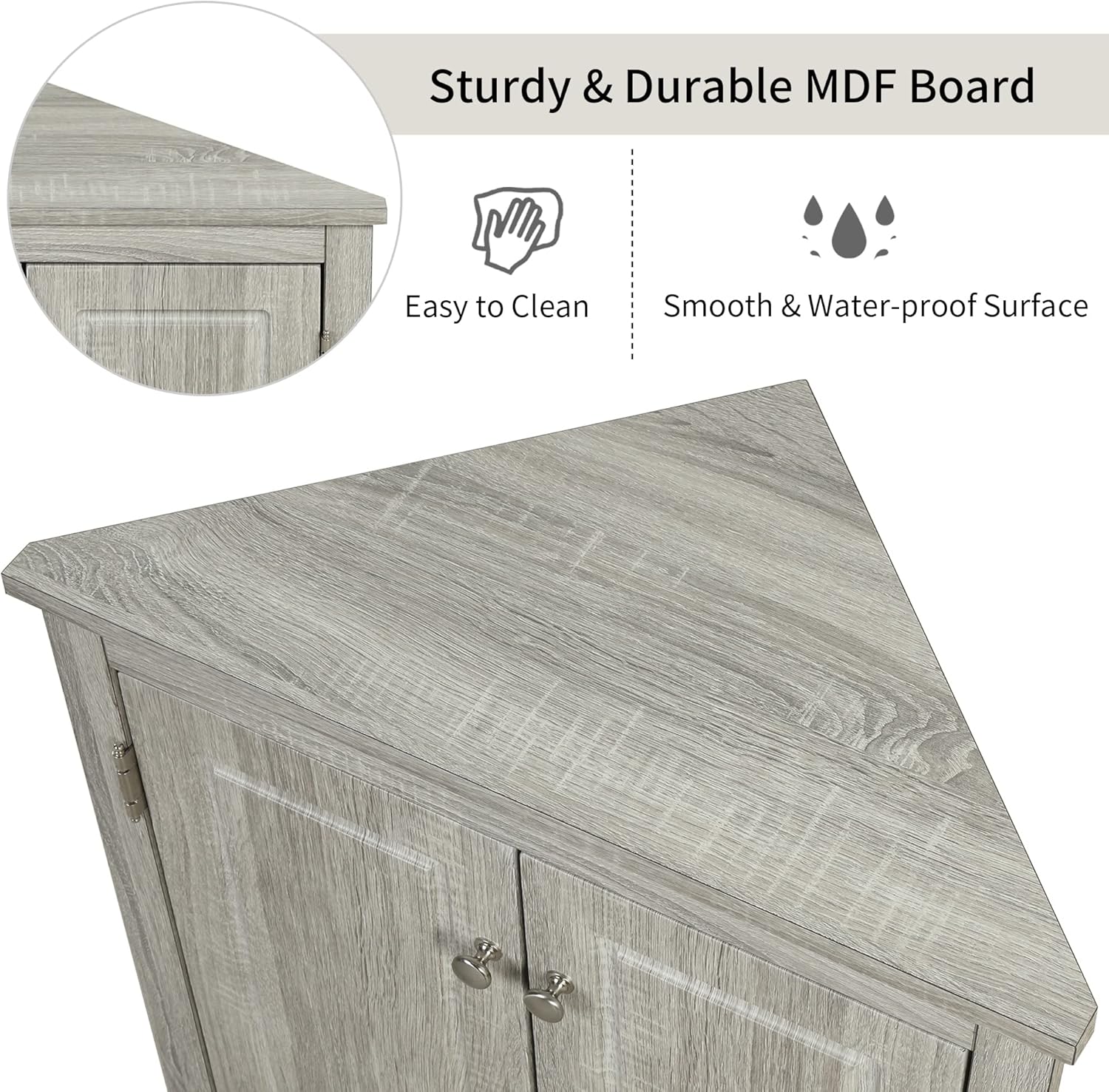 Gdfstudio 31 5 Inch H Triangle Corner Cabinet