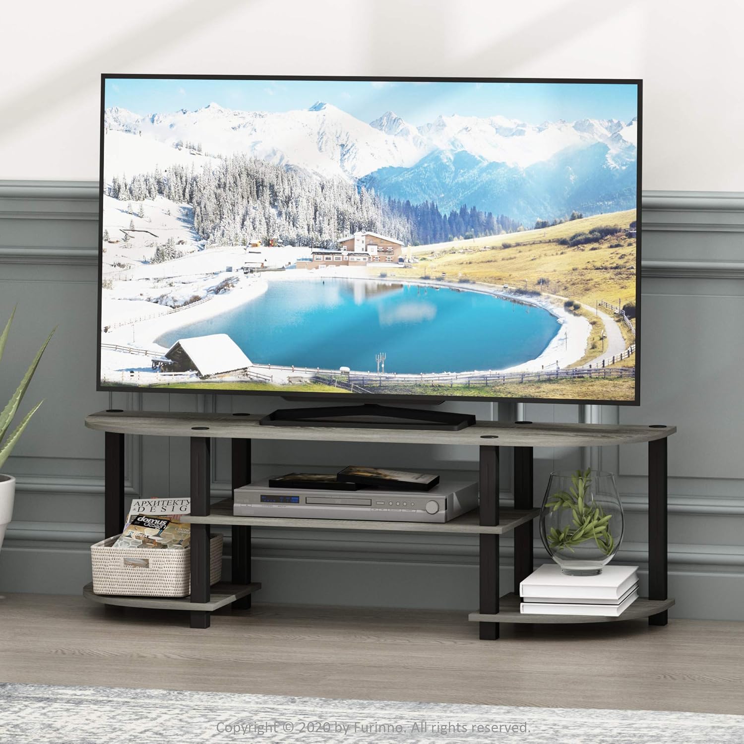Furinno Turn-S-Tube Wide 2-Tier TV Stand