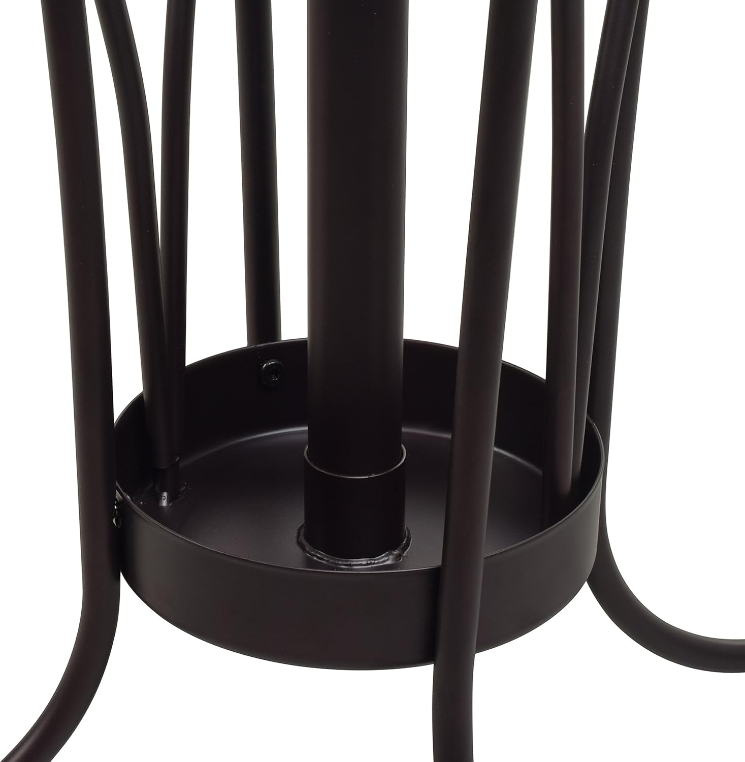 Elegant Metal Coat Rack with Umbrella Stand Brown Finish