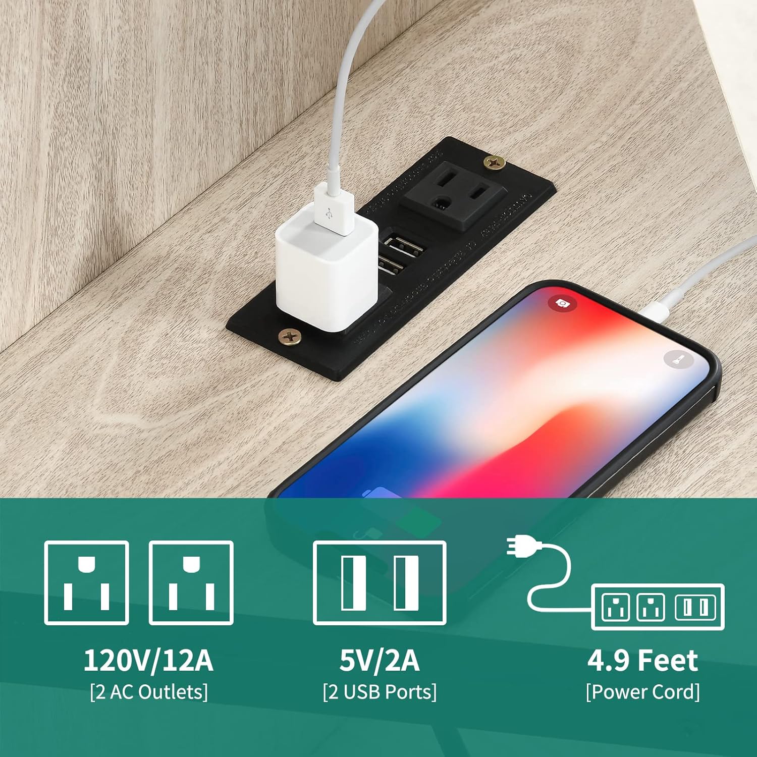 YITAHOME Corner TV Stand for 5550 Inch TVs with Power Outlet