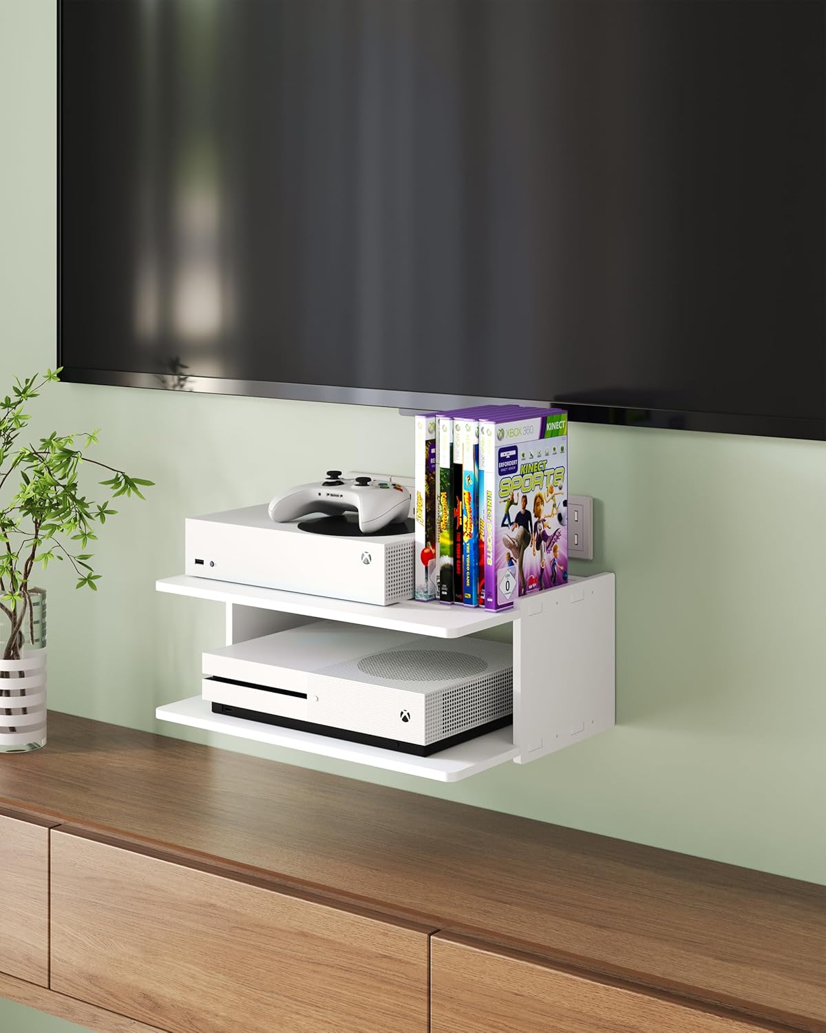 Floating Under TV Game Shelf Stand for Xbox Series SX
