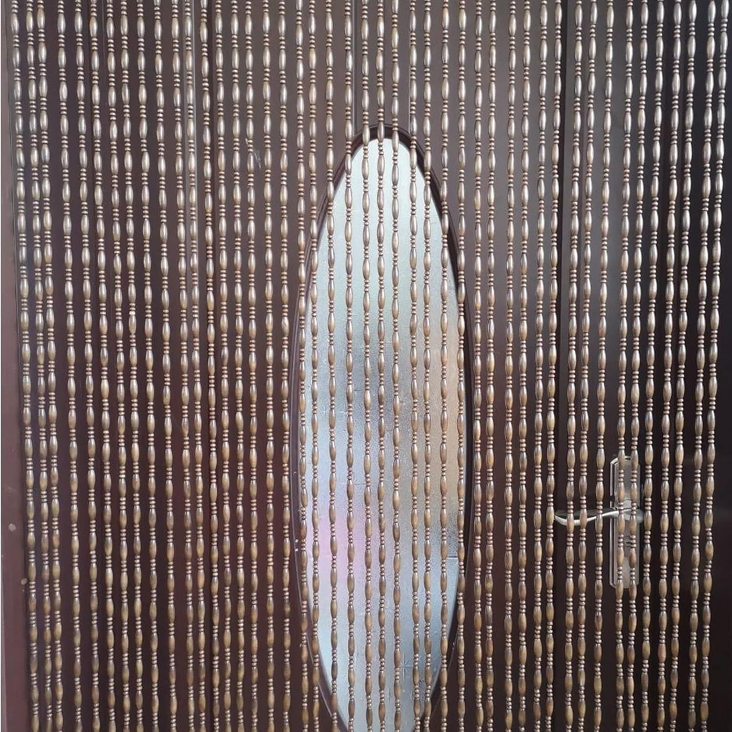Natural Bamboo Beaded Door Curtain for Room Decor 1