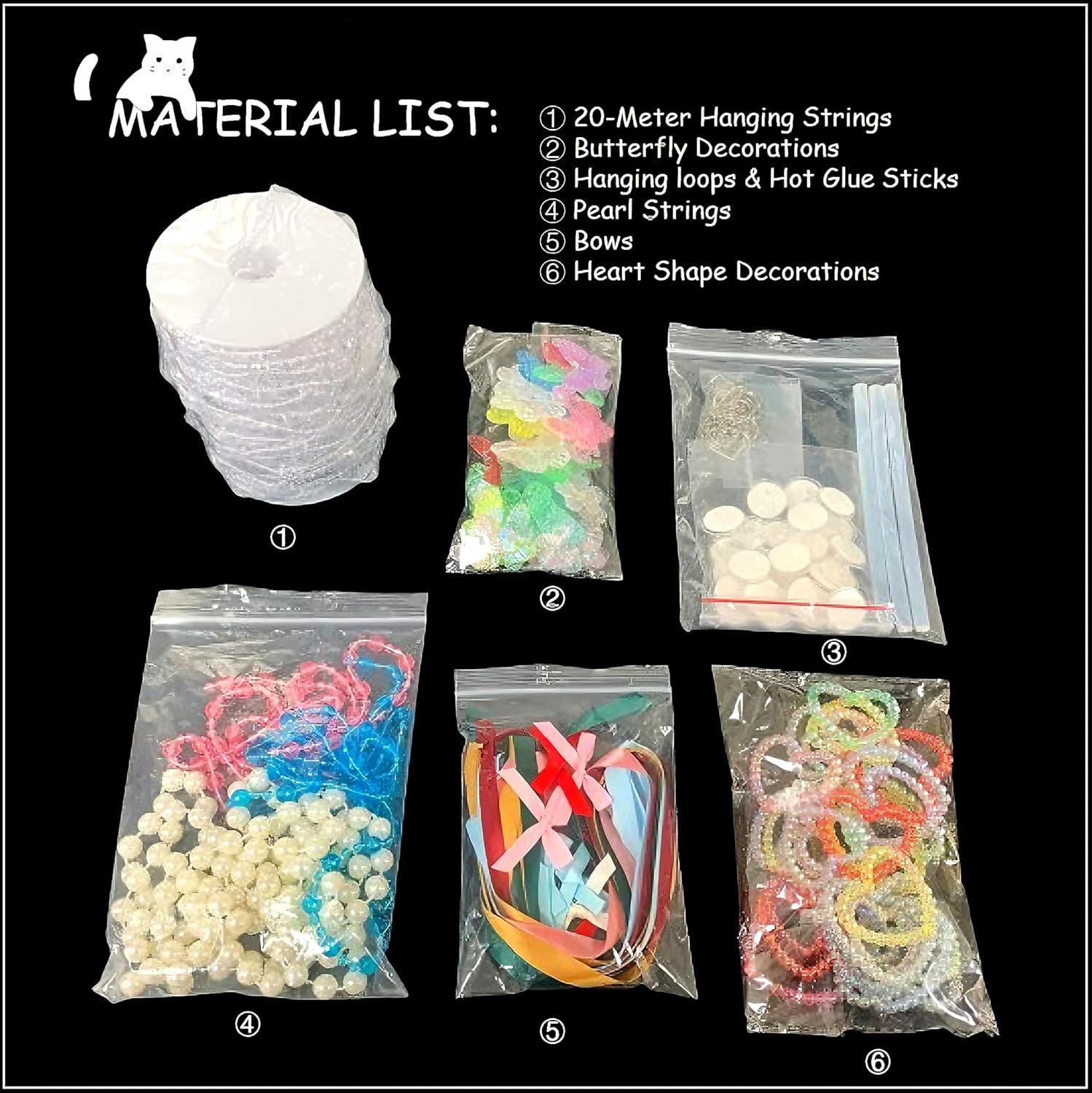 Alpengulen Beaded Curtain DIY Kit for 20 Strings