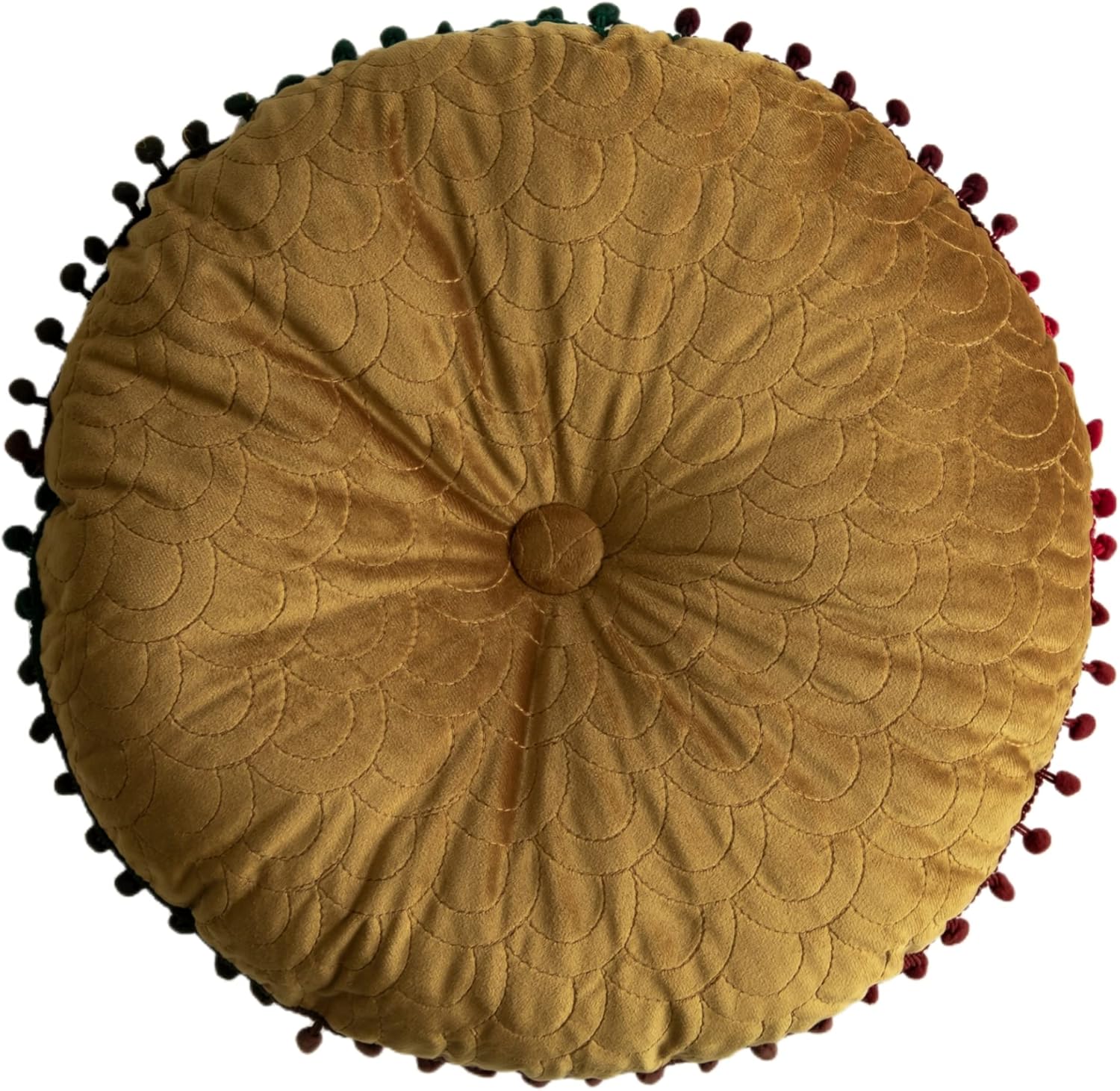 Ginger Round Throw Pillow for Living Room and Meditation Use