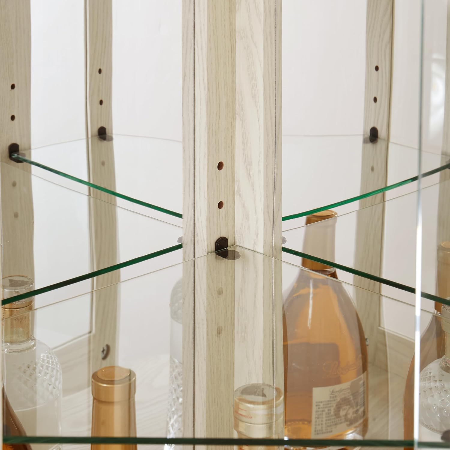 Ball Cast 6984 Lighted Corner Curio Cabinet with Glass Doors