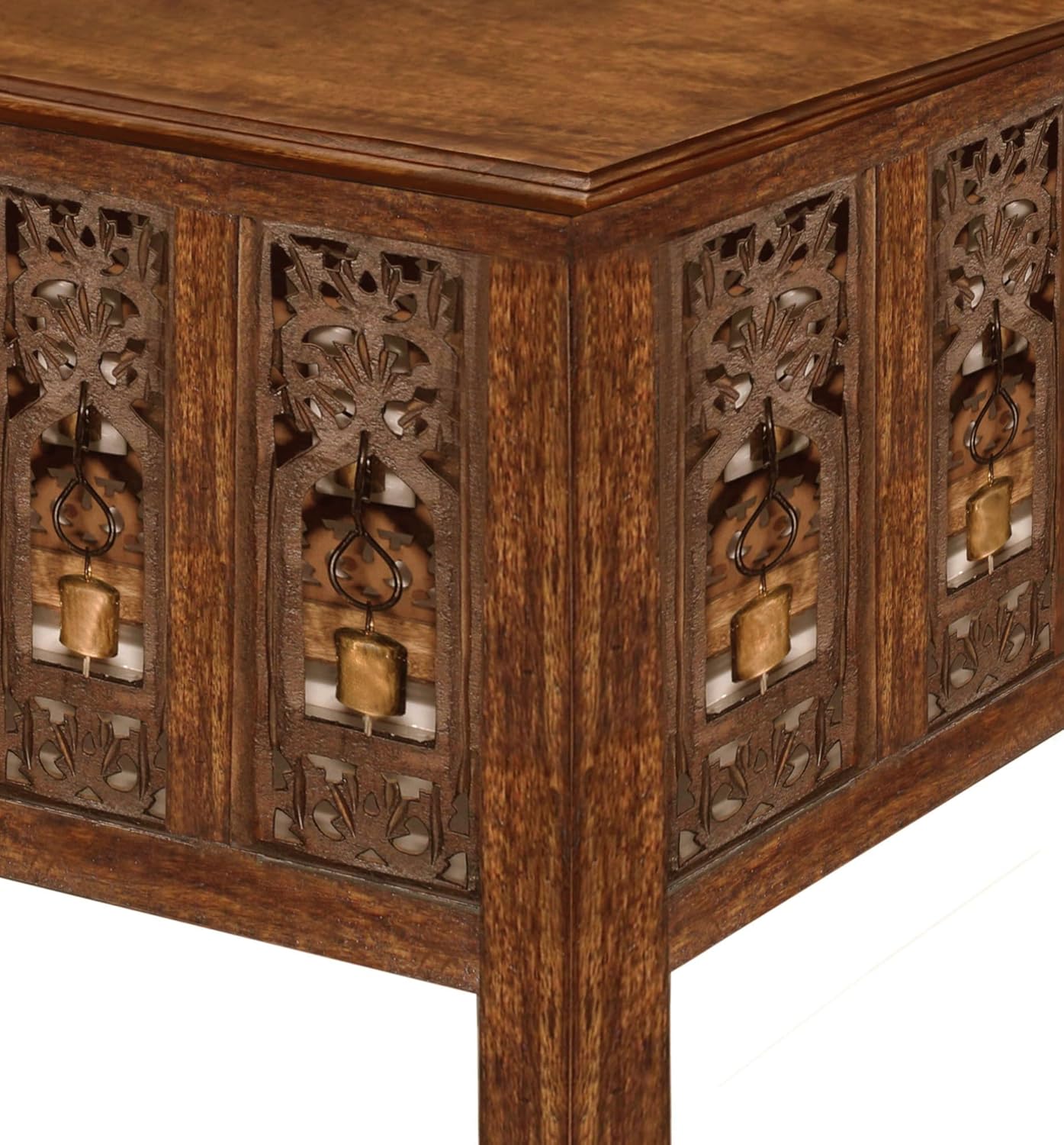 COTTON CRAFT Solid Wood Coffee Table with Foldable Legs
