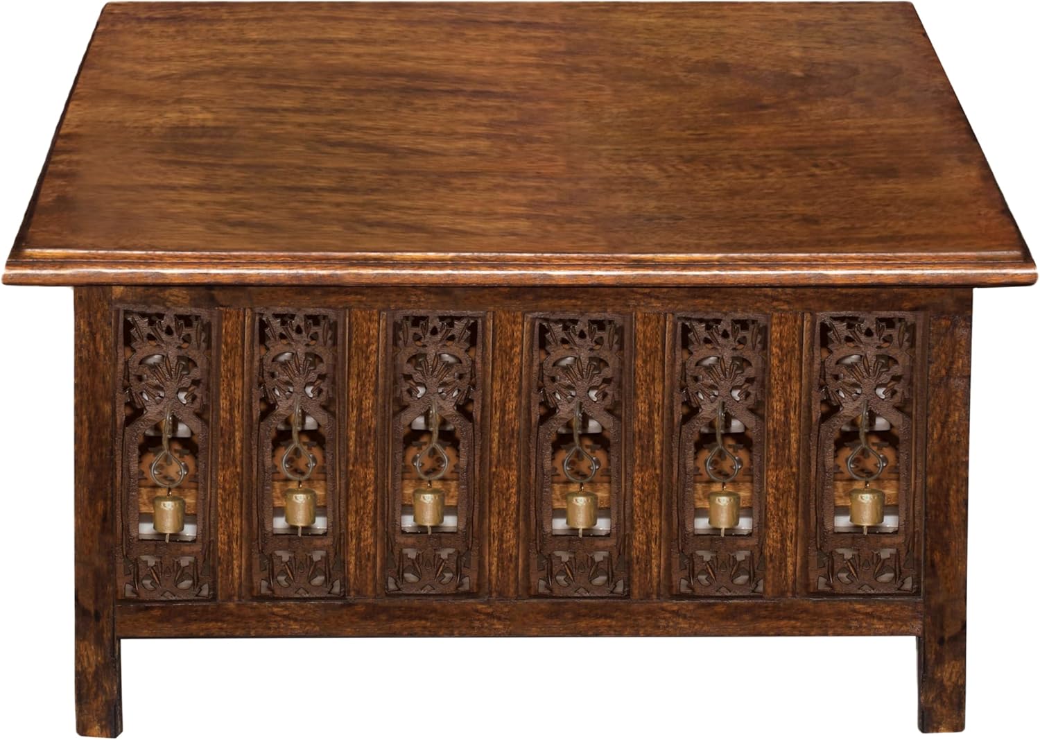 COTTON CRAFT Solid Wood Coffee Table with Foldable Legs