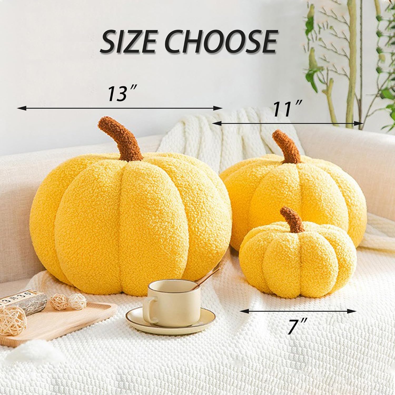 Halloween Pumpkin Shaped Throw Pillow for Home Couch