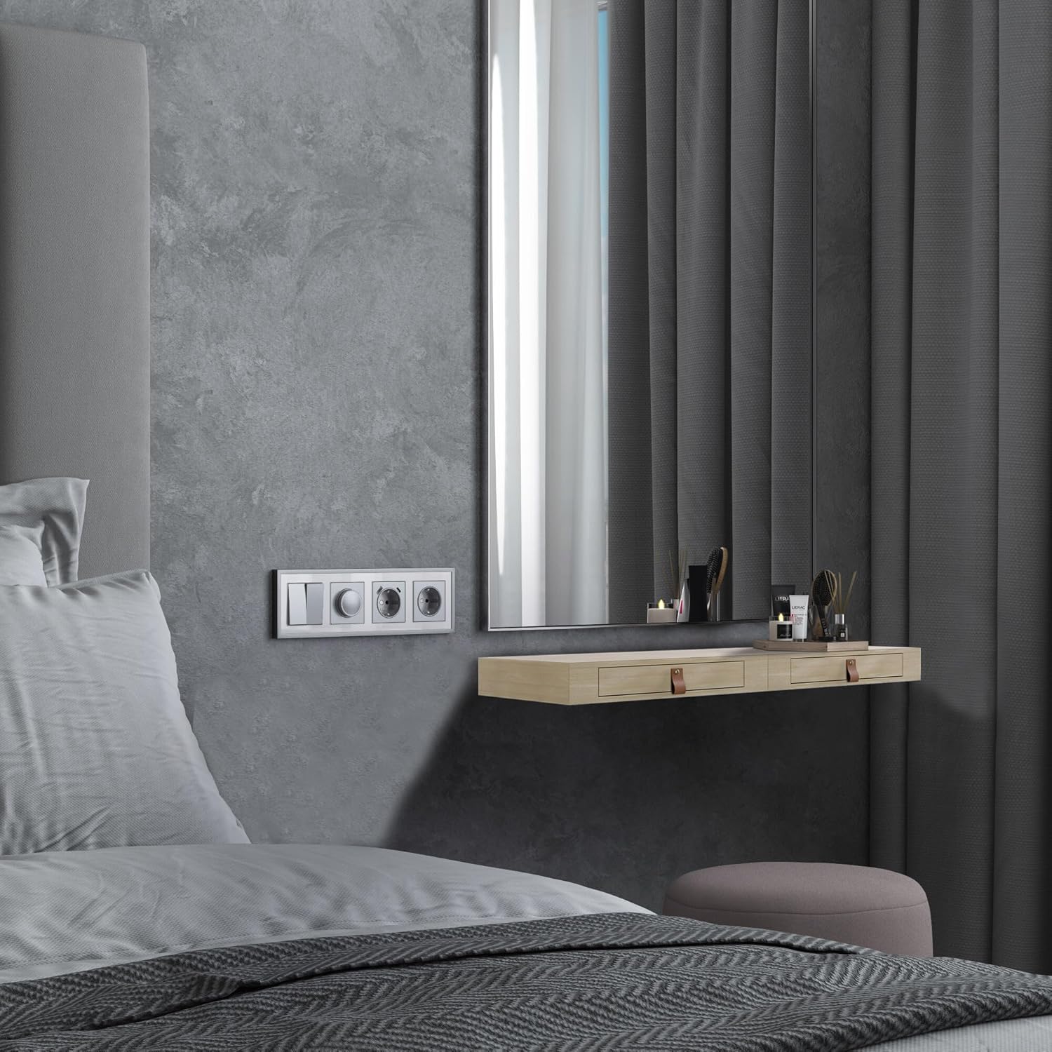 Bloddream Floating Nightstand with Drawer