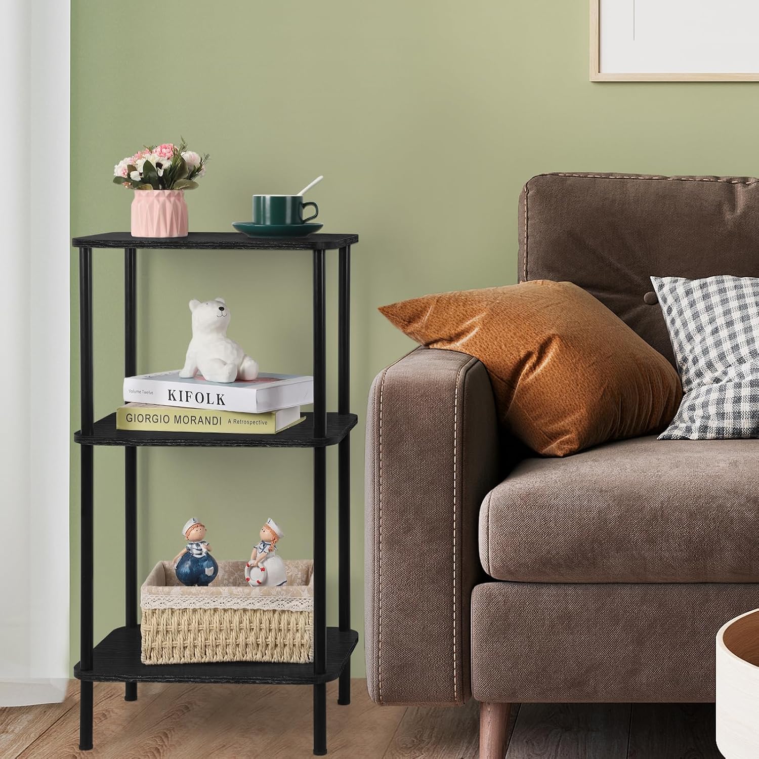 BTY 3 Tier Tall Side Table for Small Spaces