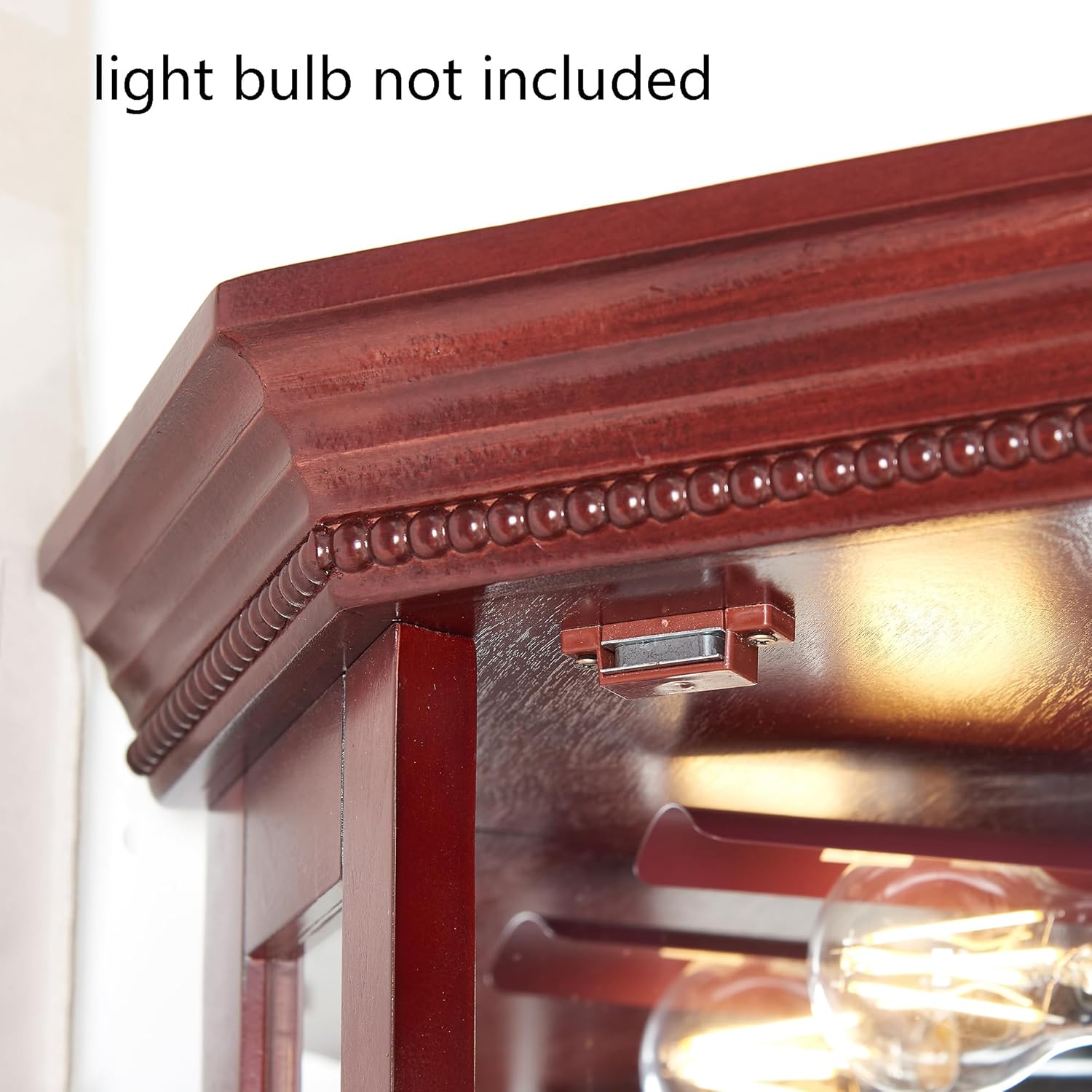 Lighted Corner Cabinet with Glass Doors and Adjustable Shelves