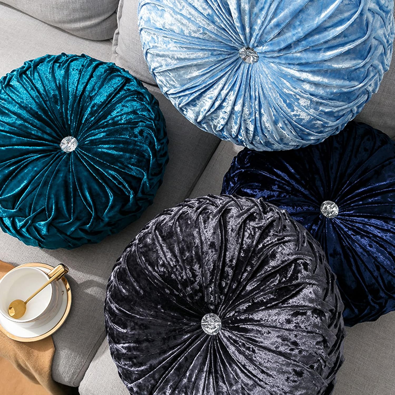 HLOVME Decorative Round Throw Pillow 137 Inch