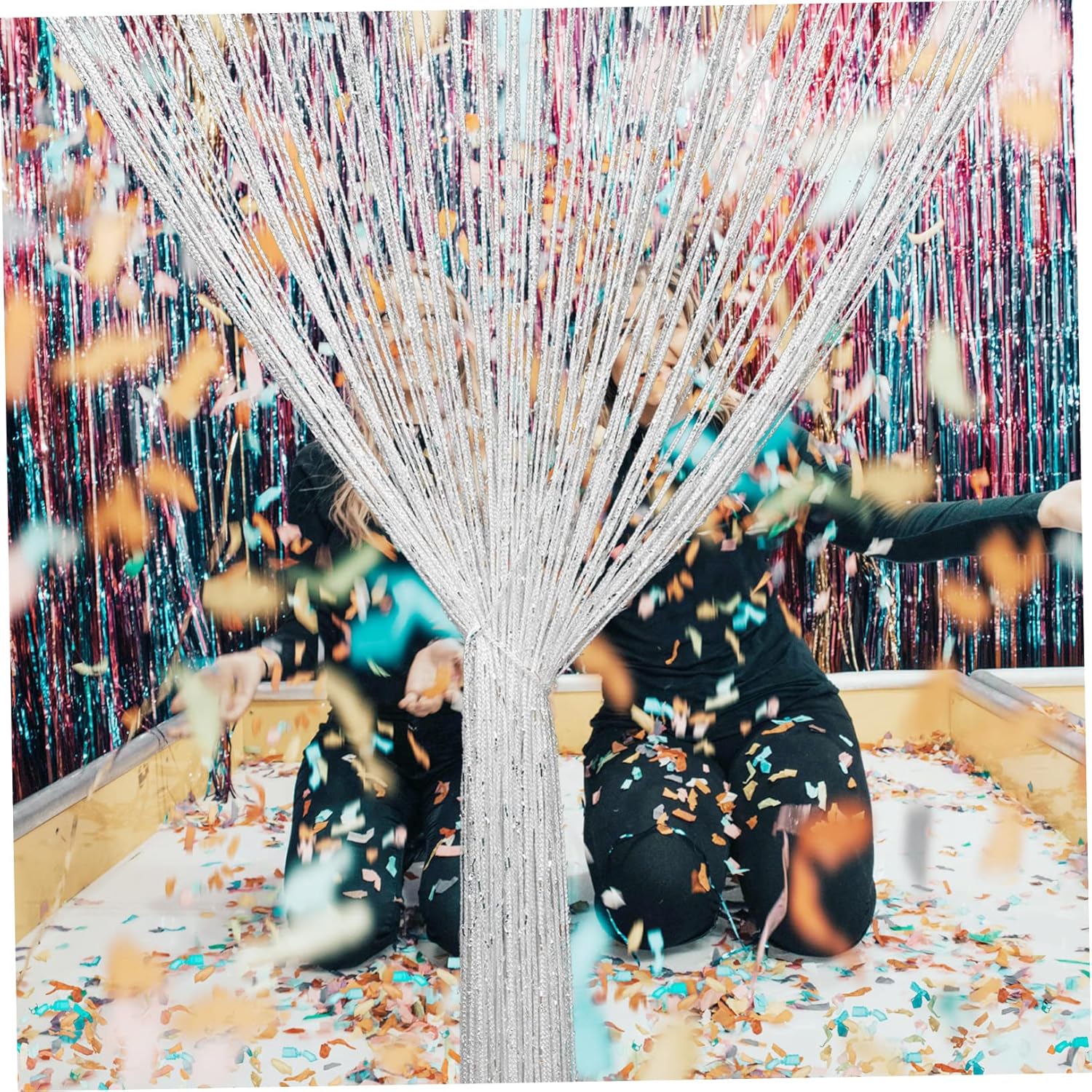 2pcs String Curtain Room Divider Elegant Tassel Door Curtain for Home Decor