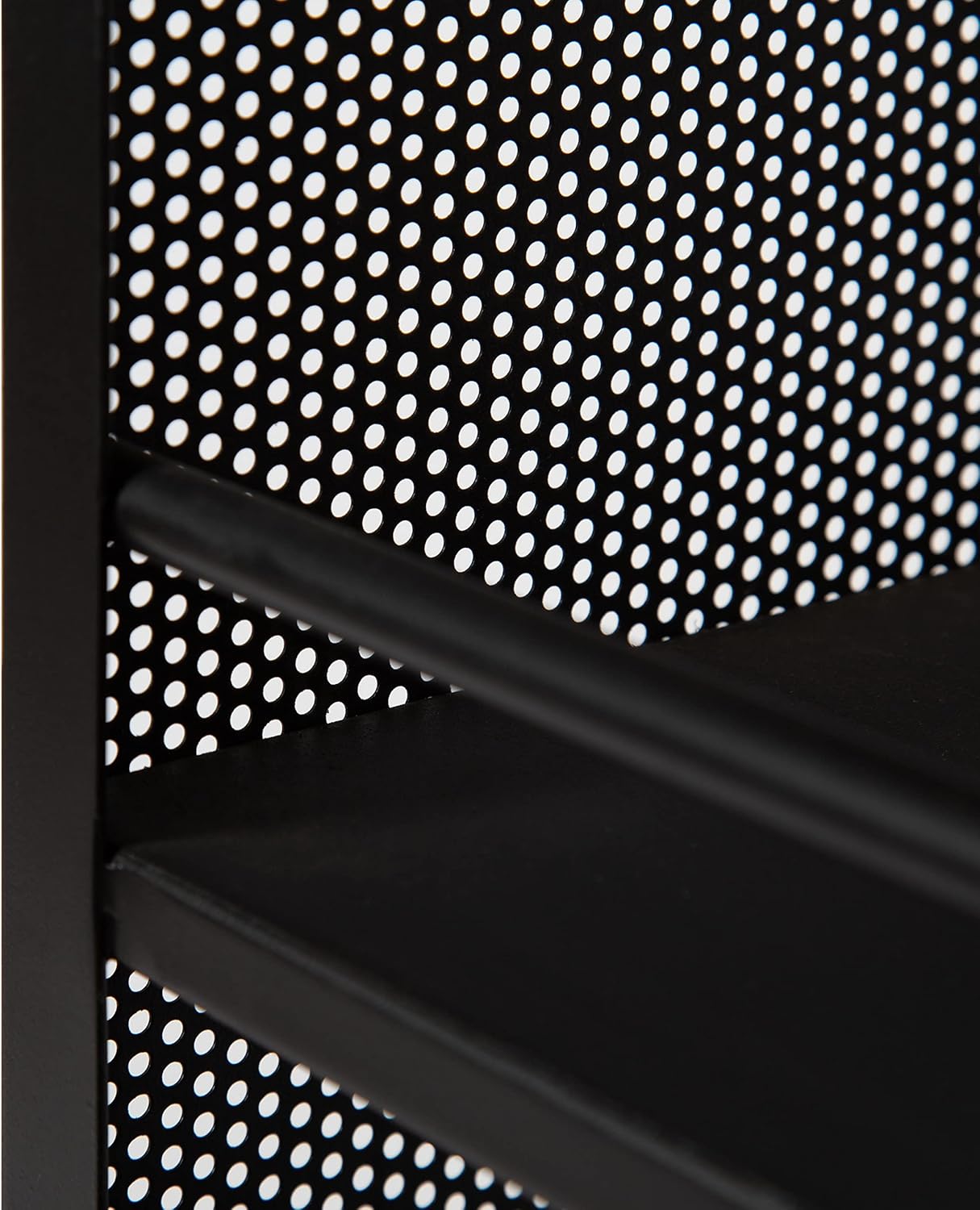 Kate and Laurel Piazza Decorative Storage Cart 18x7x30 Natural Wood and Black