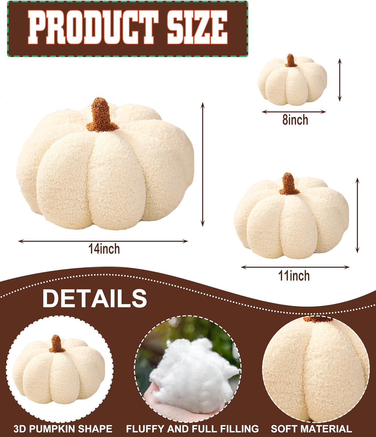 Cute Pumpkin Shaped Throw Pillow for Halloween Decor