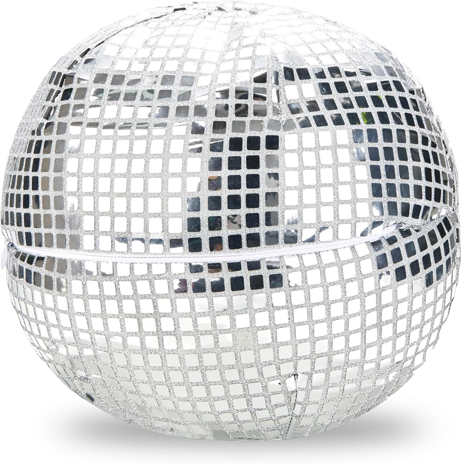 Disco Ball Pillow - Glitter Silver Decorative Throw