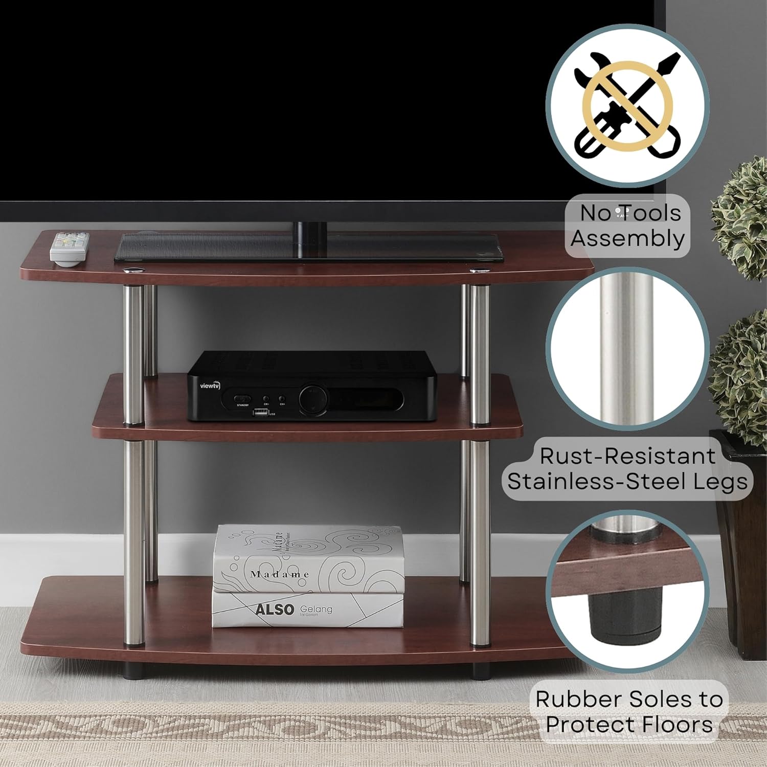 Convenience Concepts Designs2Go 3-Tier TV Stand 315