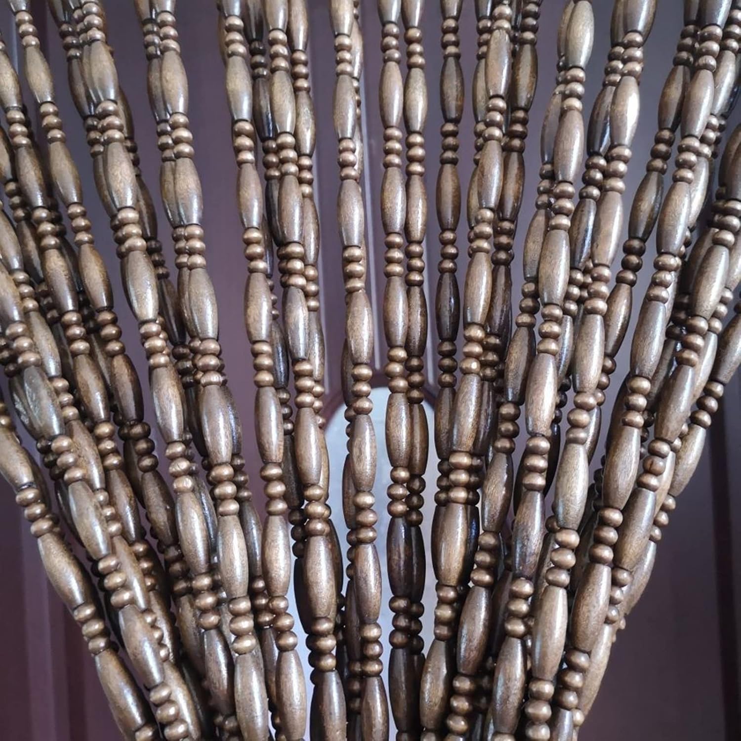 Natural Bamboo Beaded Door Curtain for Room Decor 1