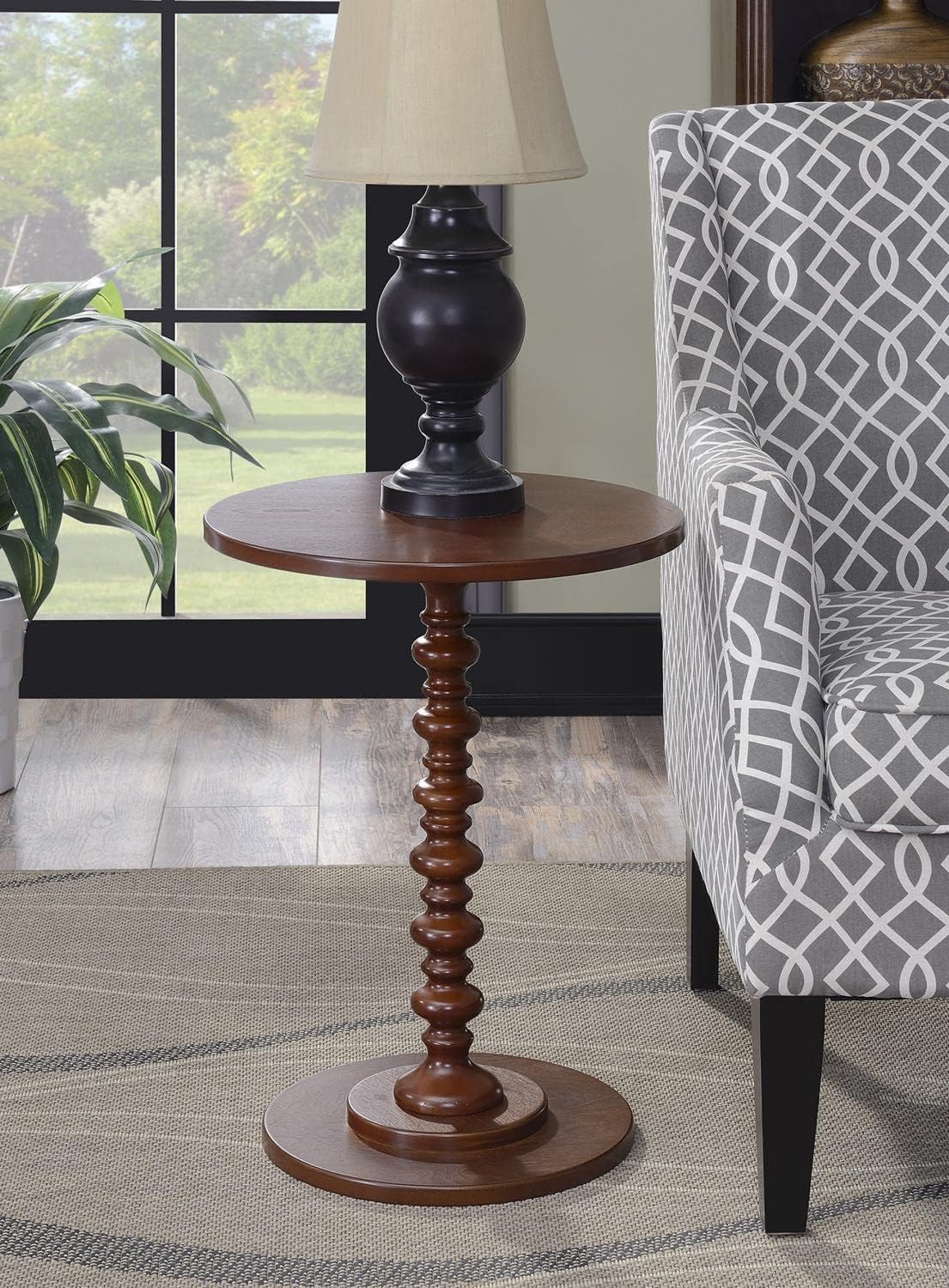 Palm Beach Spindle End Table 1775 Traditional Round Living Room